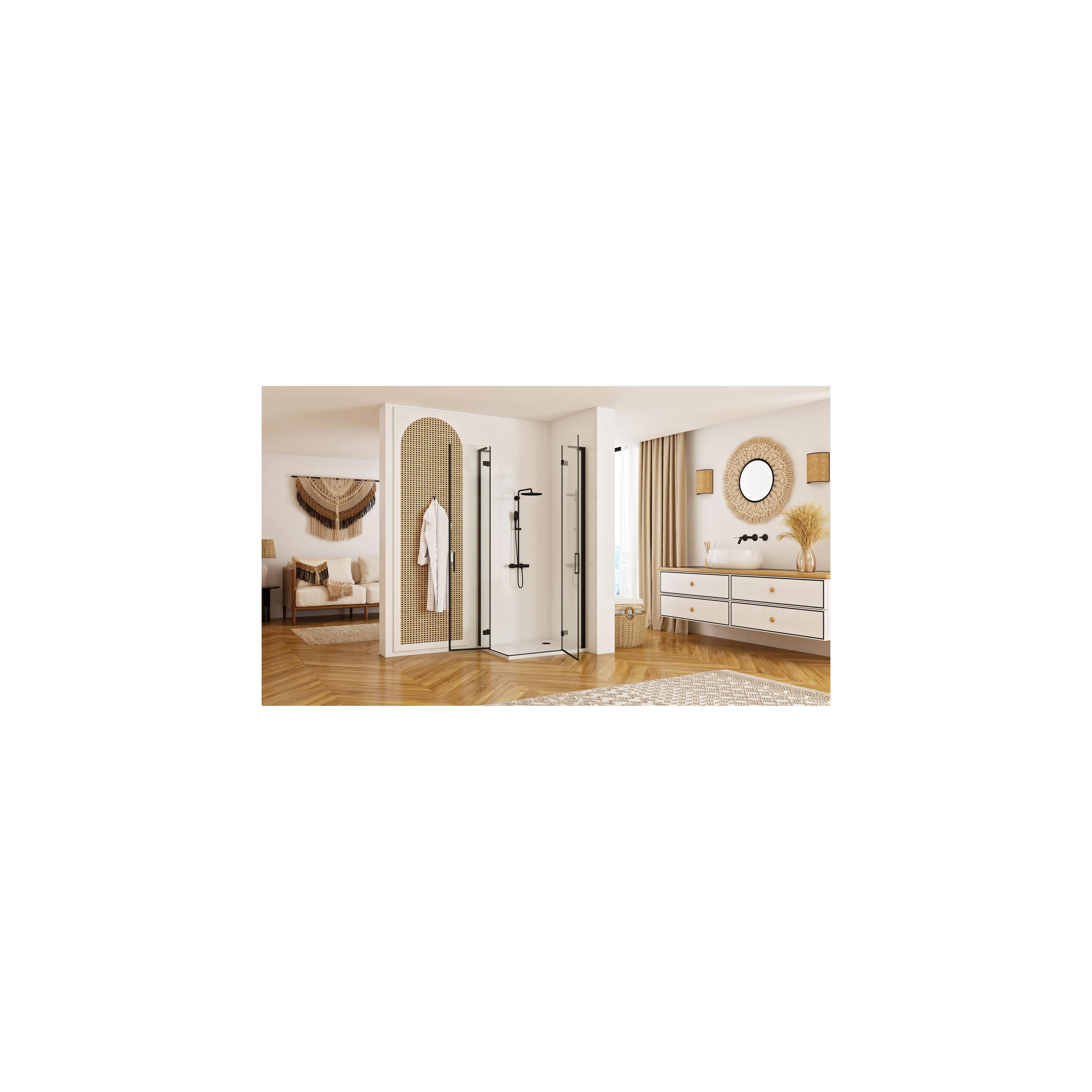 Tuš kabina REA Hugo Double Black 90x90