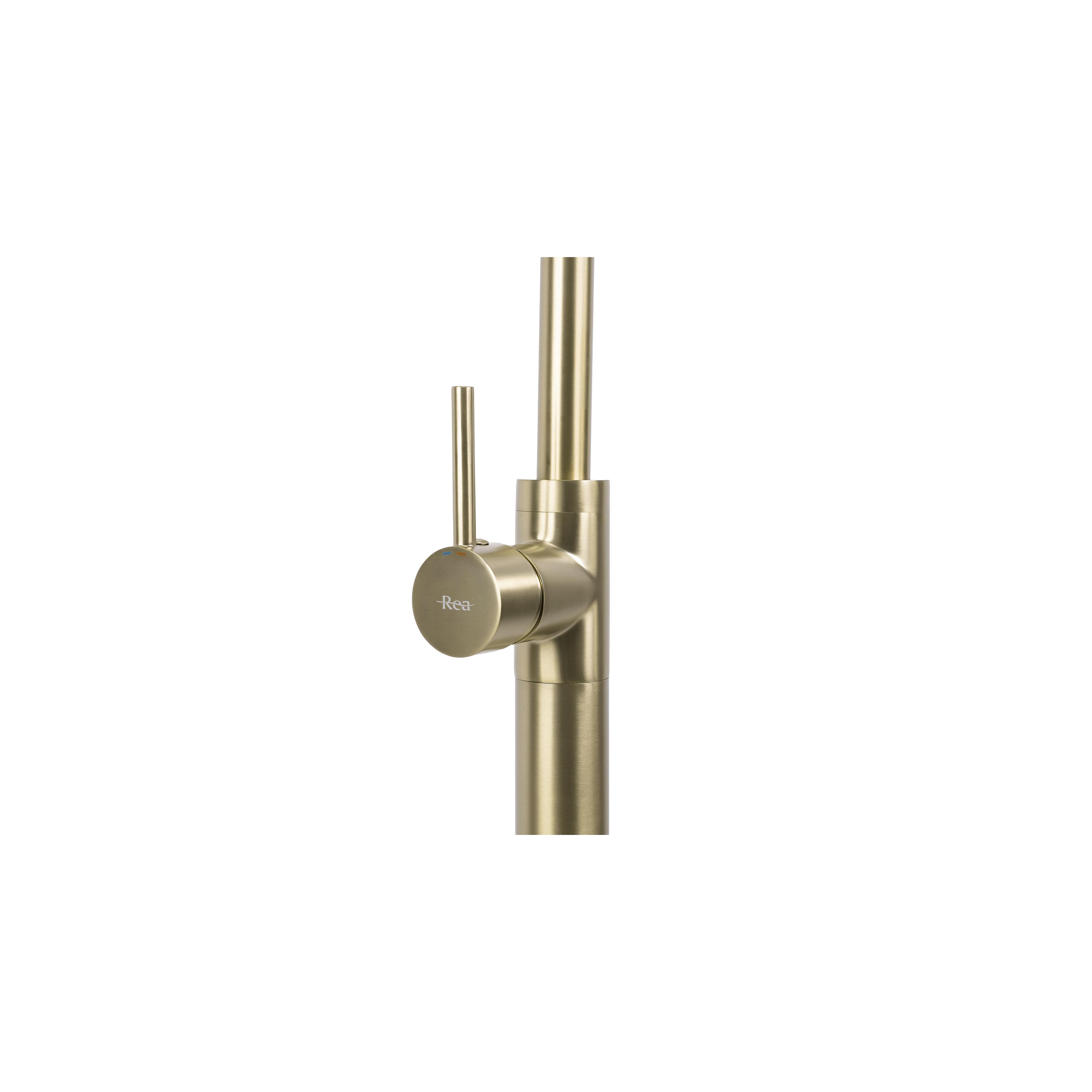 Robinet de lavabo Rea Lungo Brush Gold