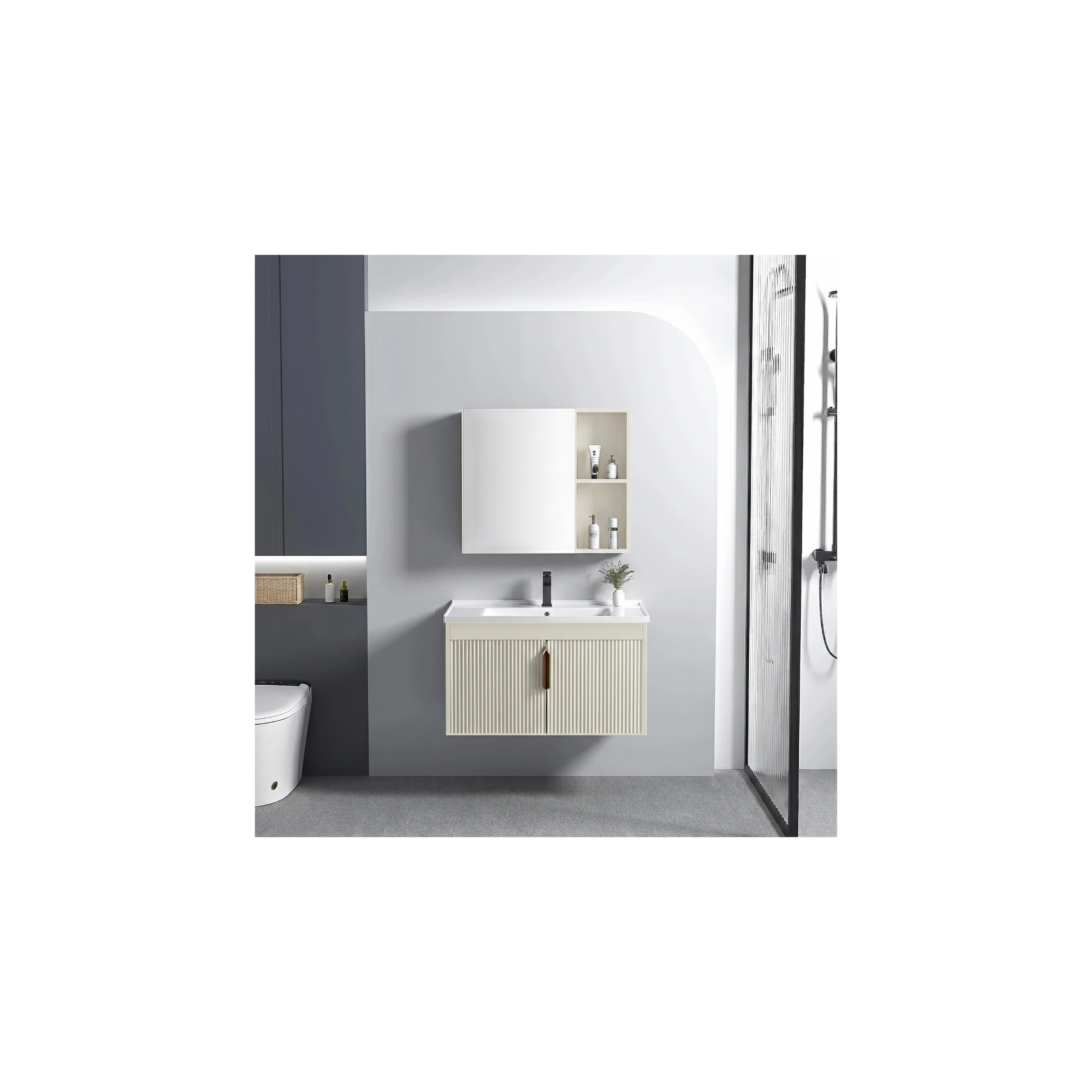 Bathroom Furniture Set with Astor Sink 60 cm Beige