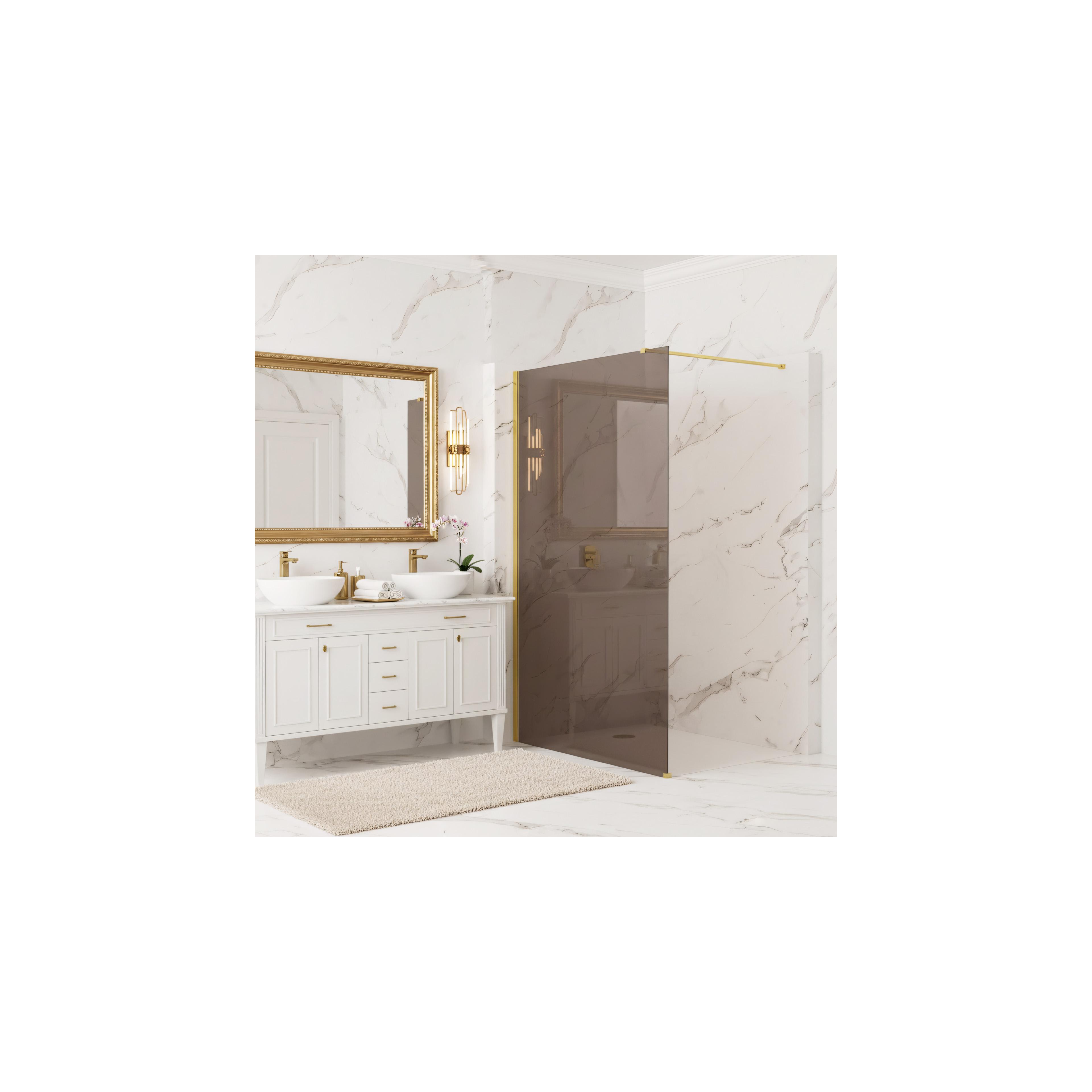 Paroi de douche Rea Flexi Brown / Gold 90