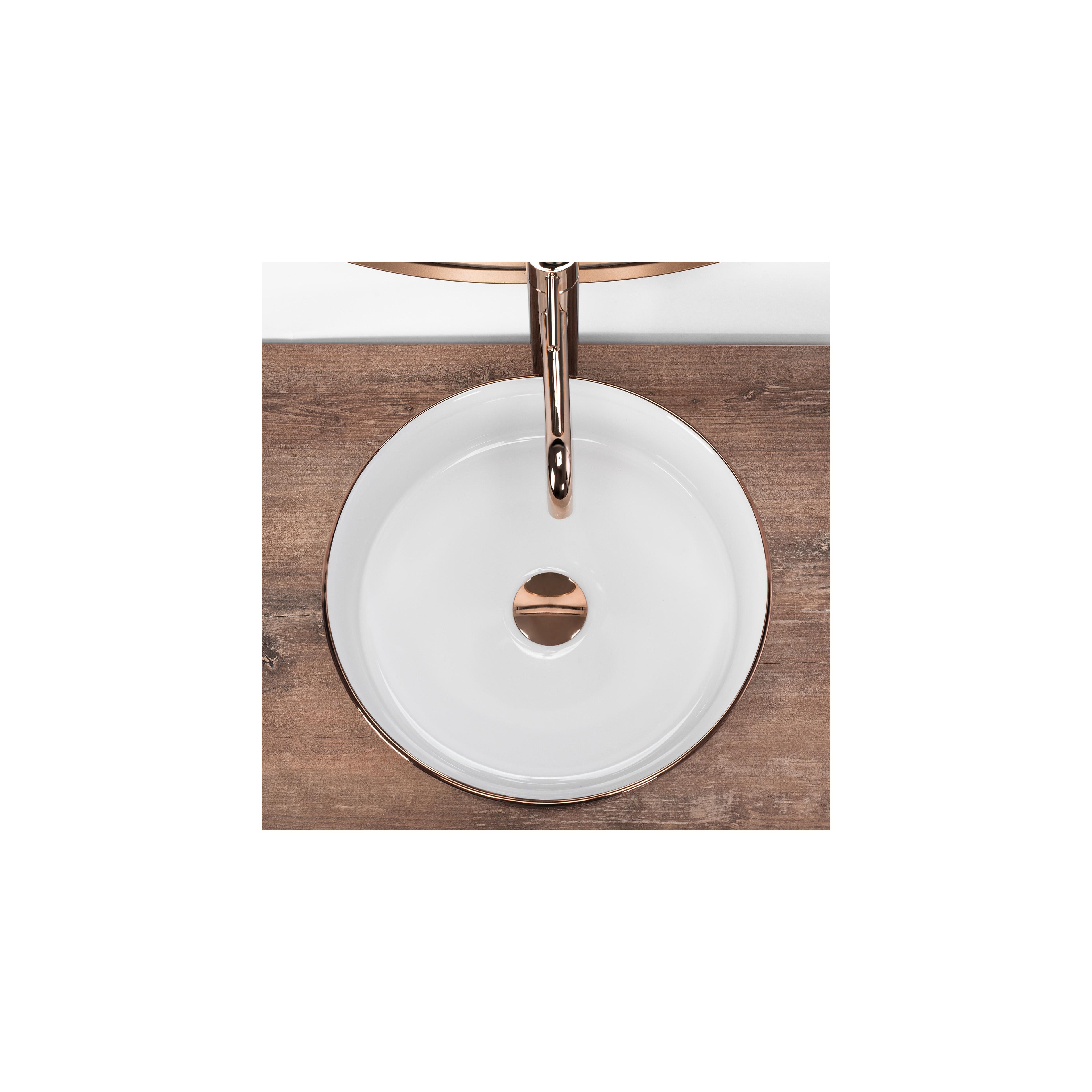 Kriauklė stalviršio Rea Sami Brush Rose Gold