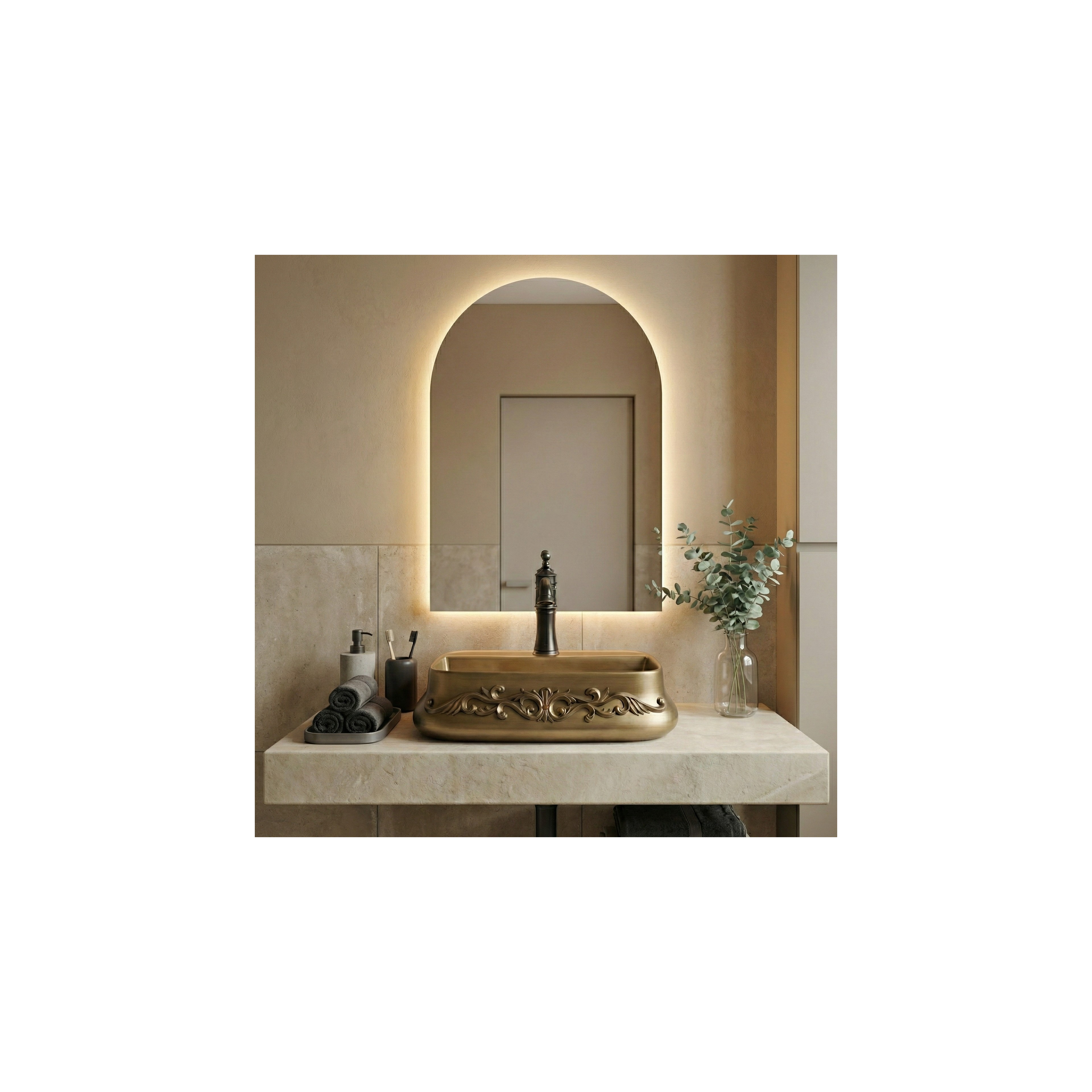 Countertop washbasin Rea Castel