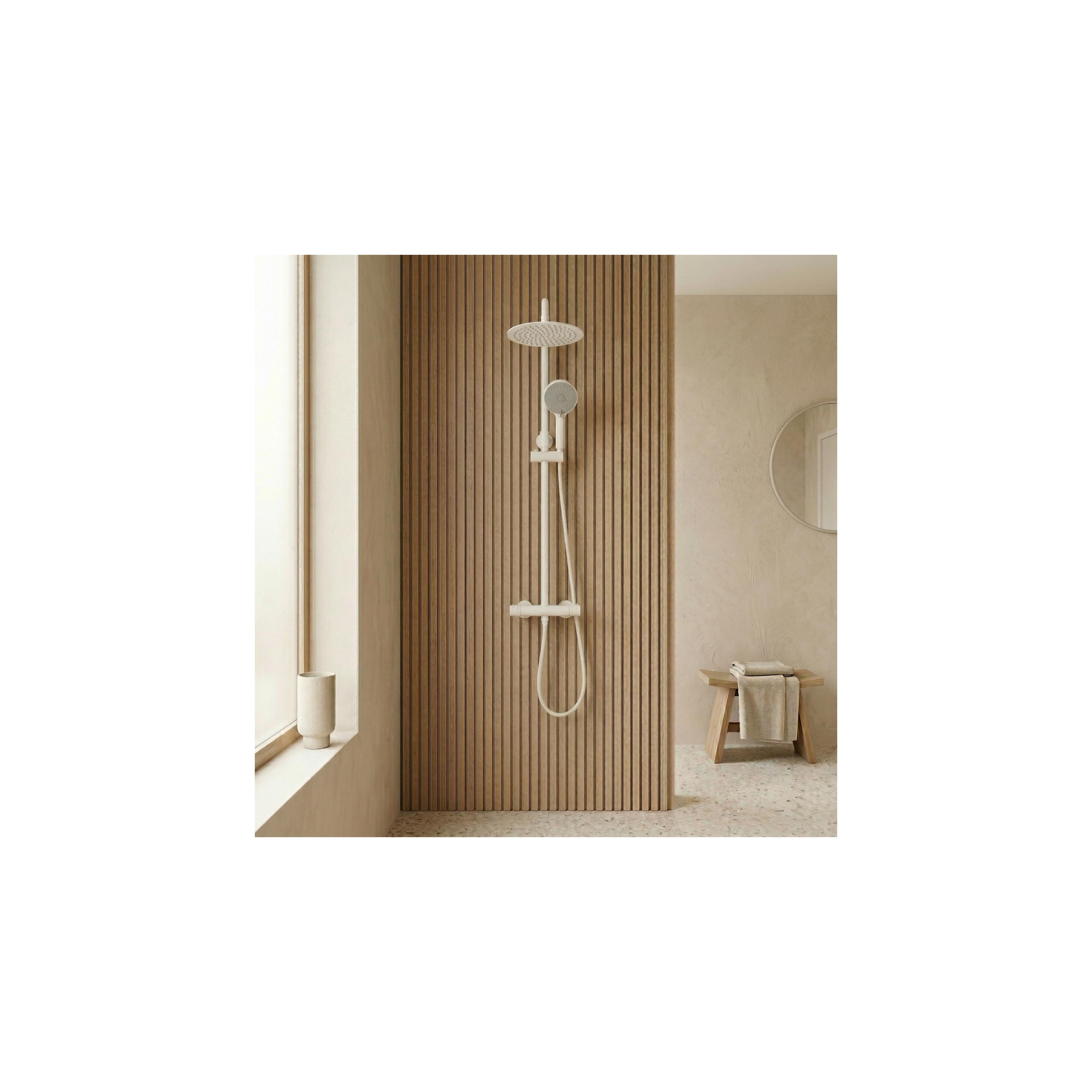 Shower set without spout with thermostat Rea Lungo White