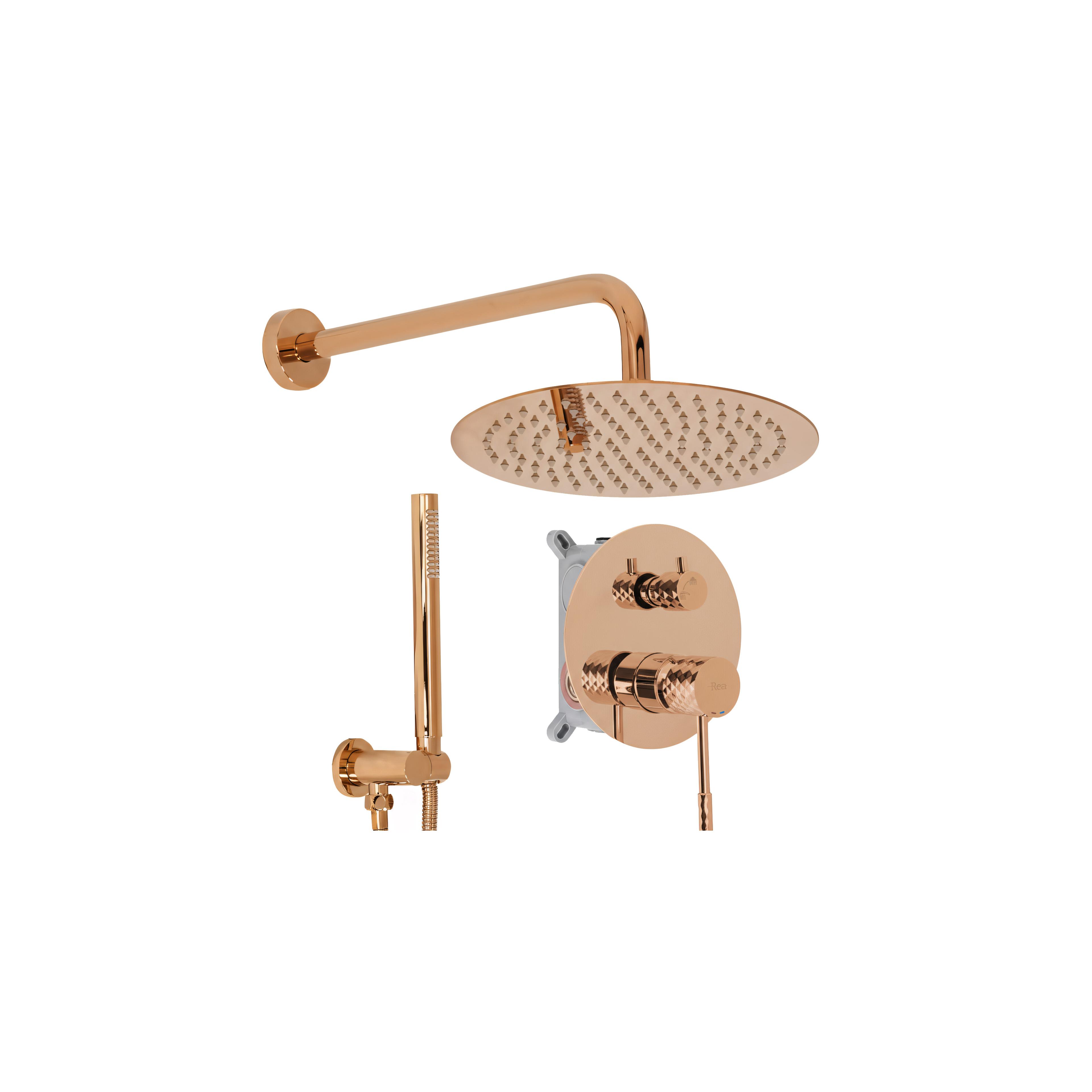 Unterputz Duschset Rea Lungo Diamond Copper + BOX