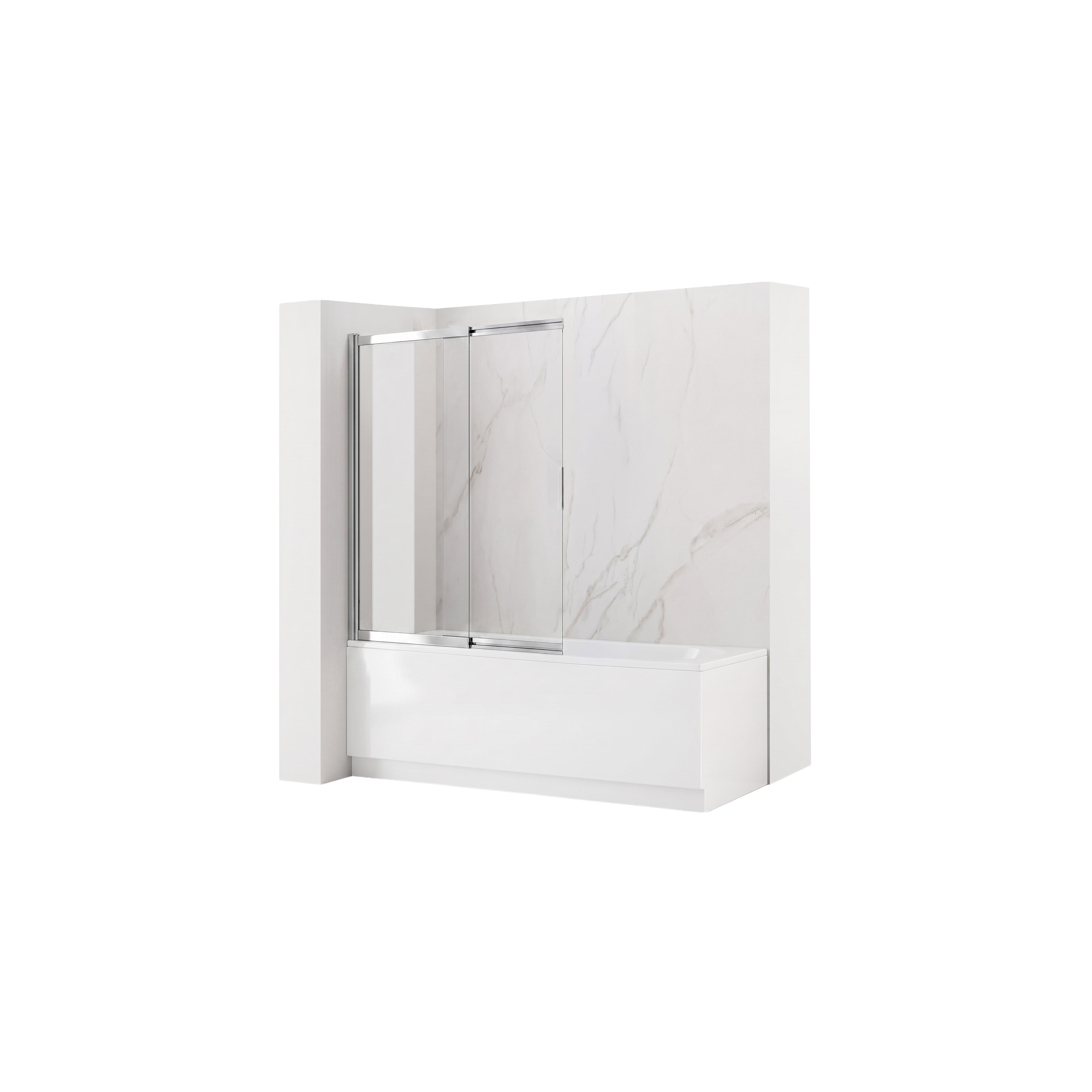 Paravento vasca scorrevole REA Dario Chrome 80