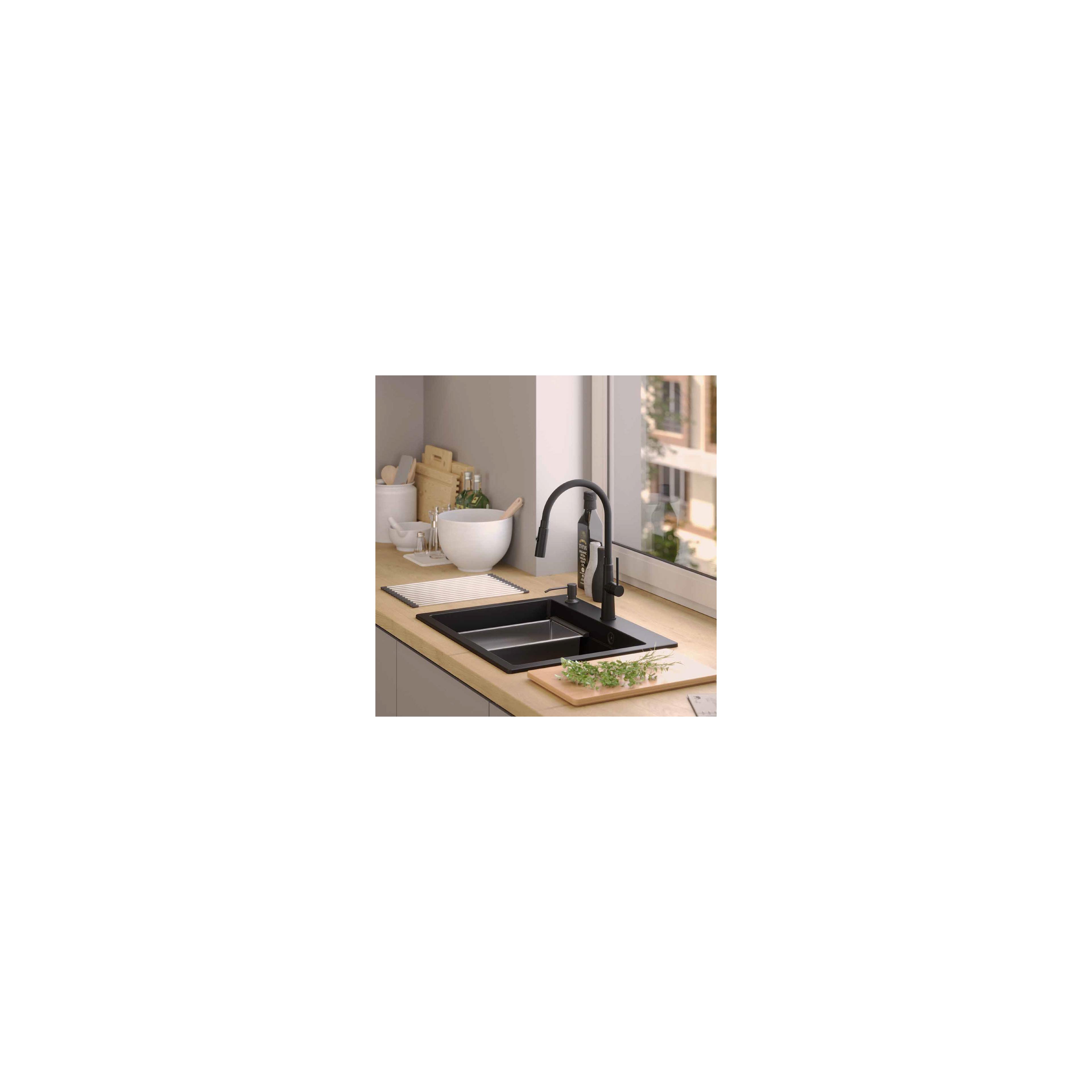гранітна мийка KURT 110 WORKSTATION Black