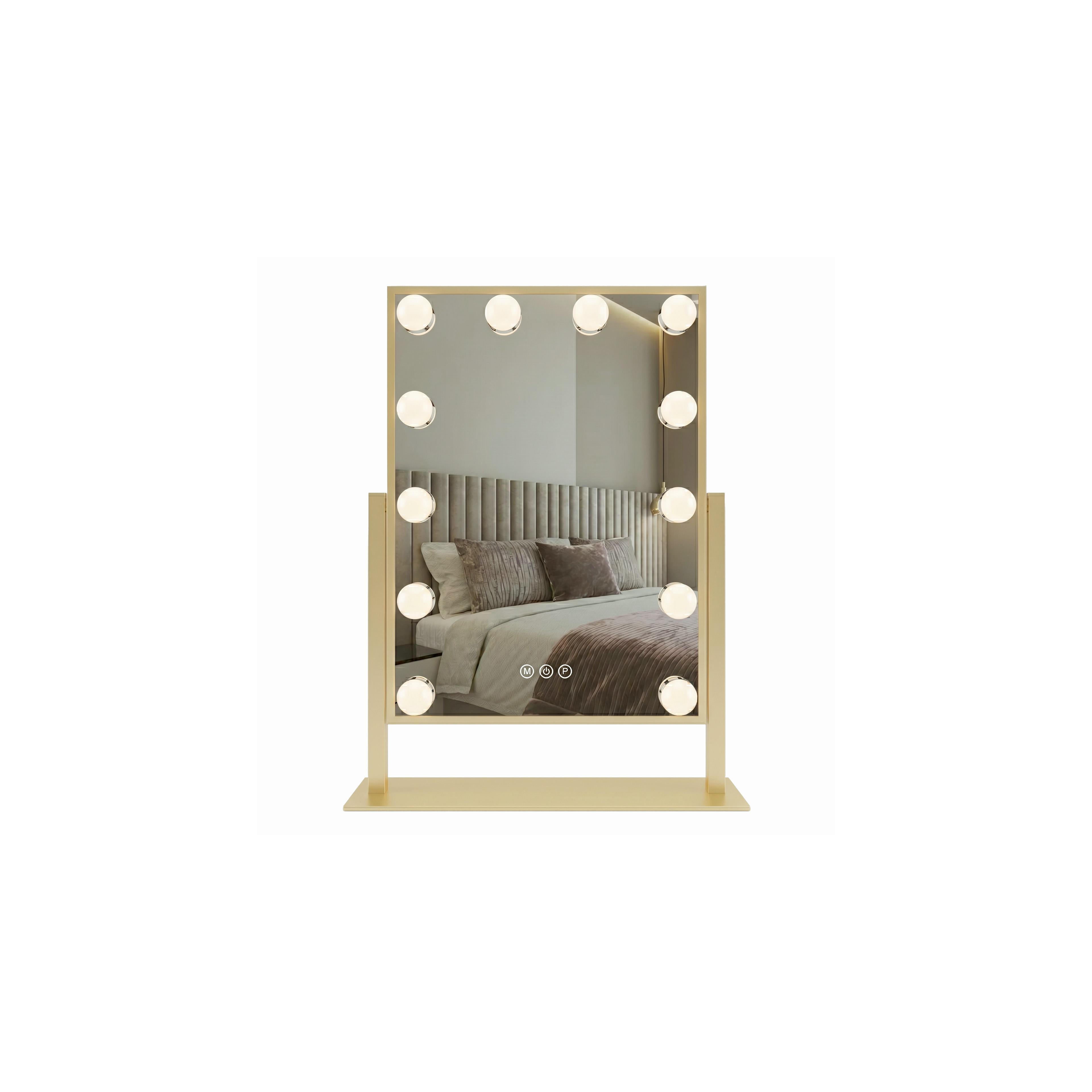 Miroir LED HOLLYWOOD L.Gold 30x40