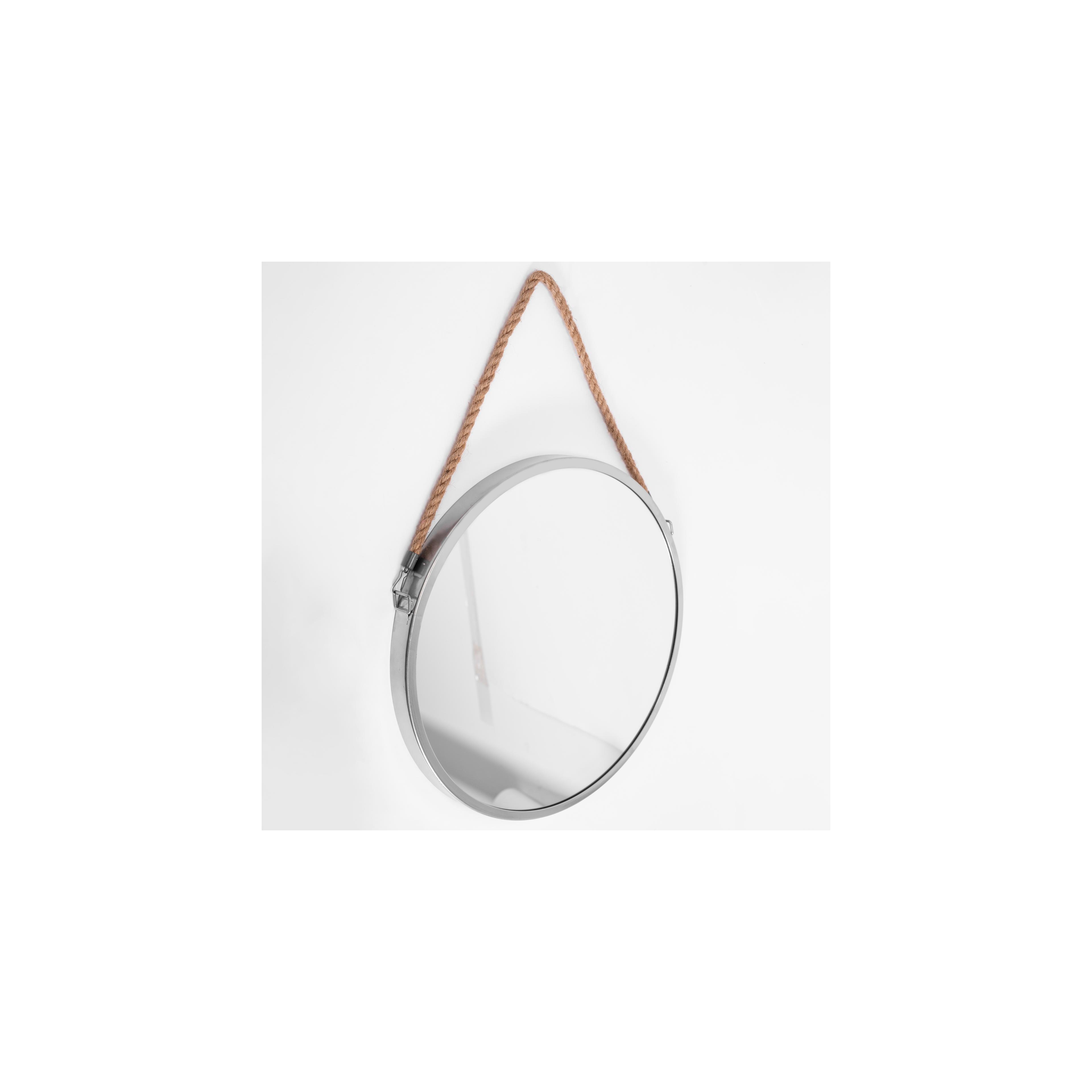 OKRUHLE ZRKADLO 40CM silver KLMH-0410S-1