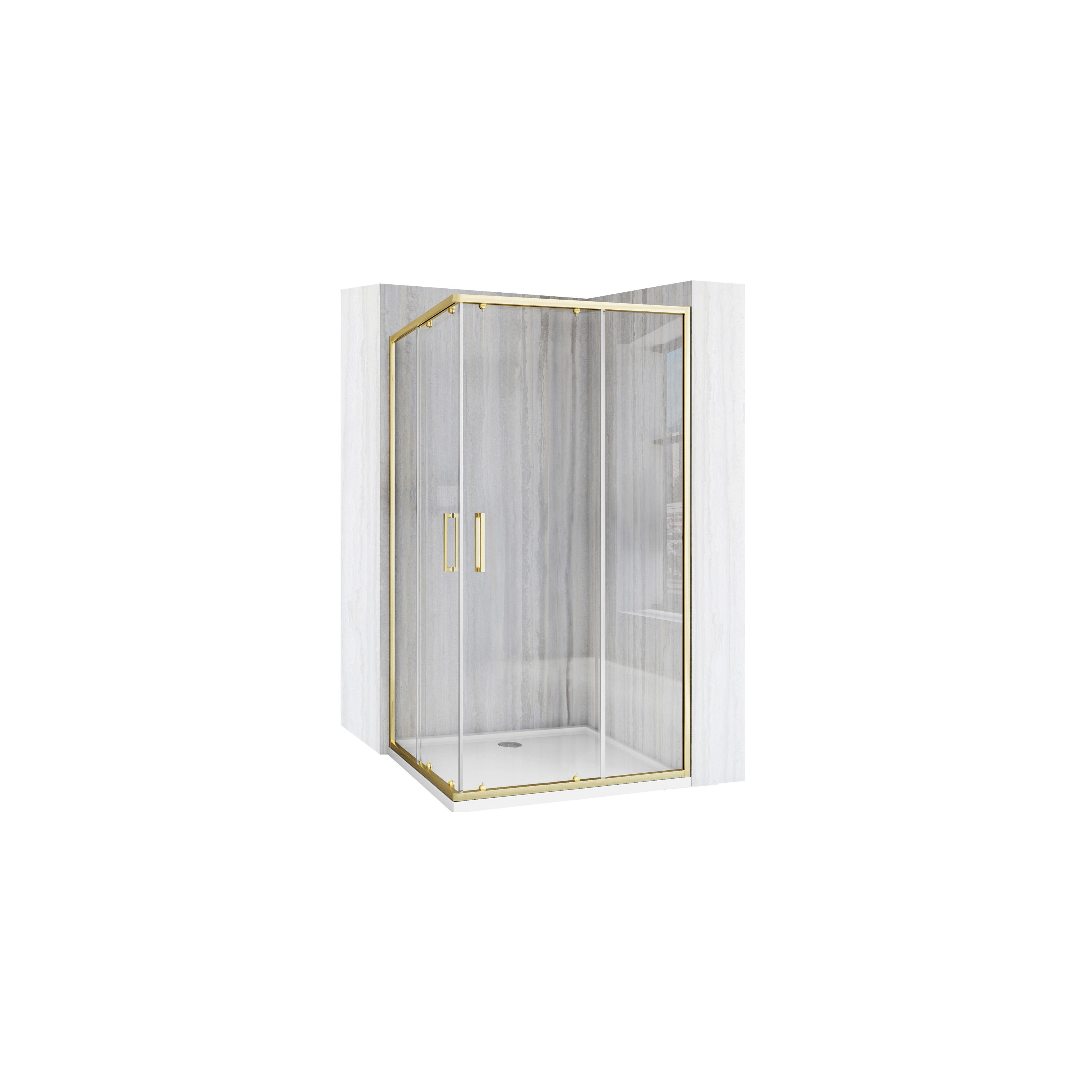 Cabine de douche Rea City 80x100 Brush Gold