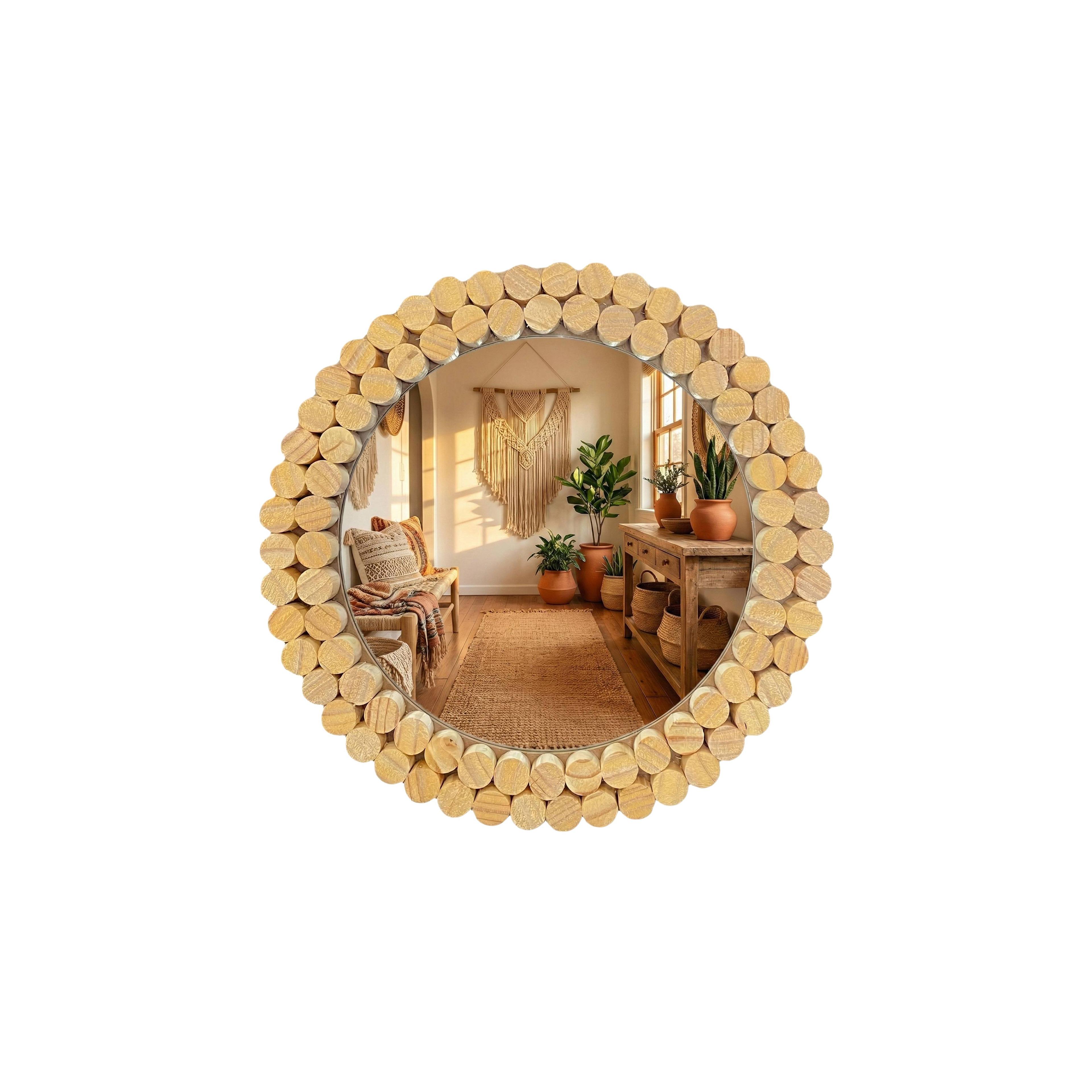 ESPELHO DE PAREDE BOHO 36CM KLNA-MR01