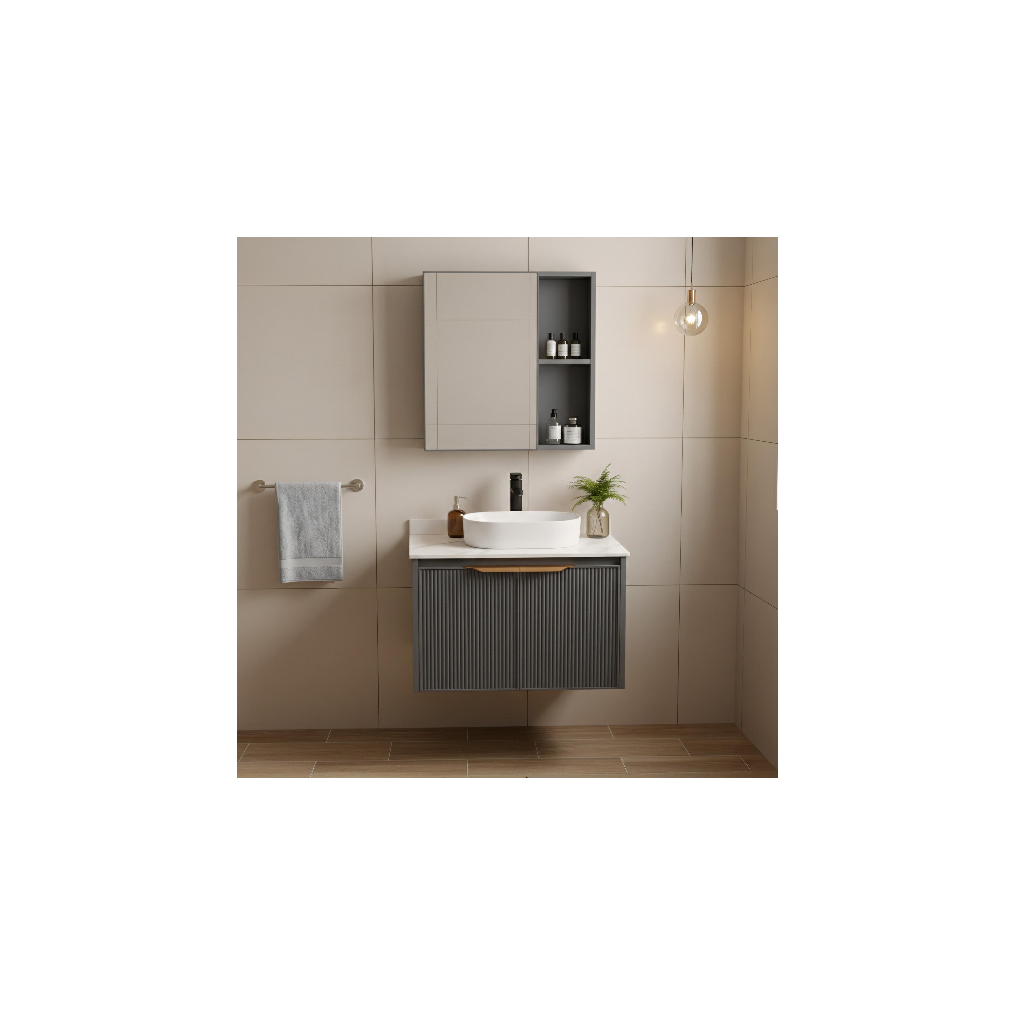 Zestaw mebli łazienkowych z blatem Marti 60cm Grey