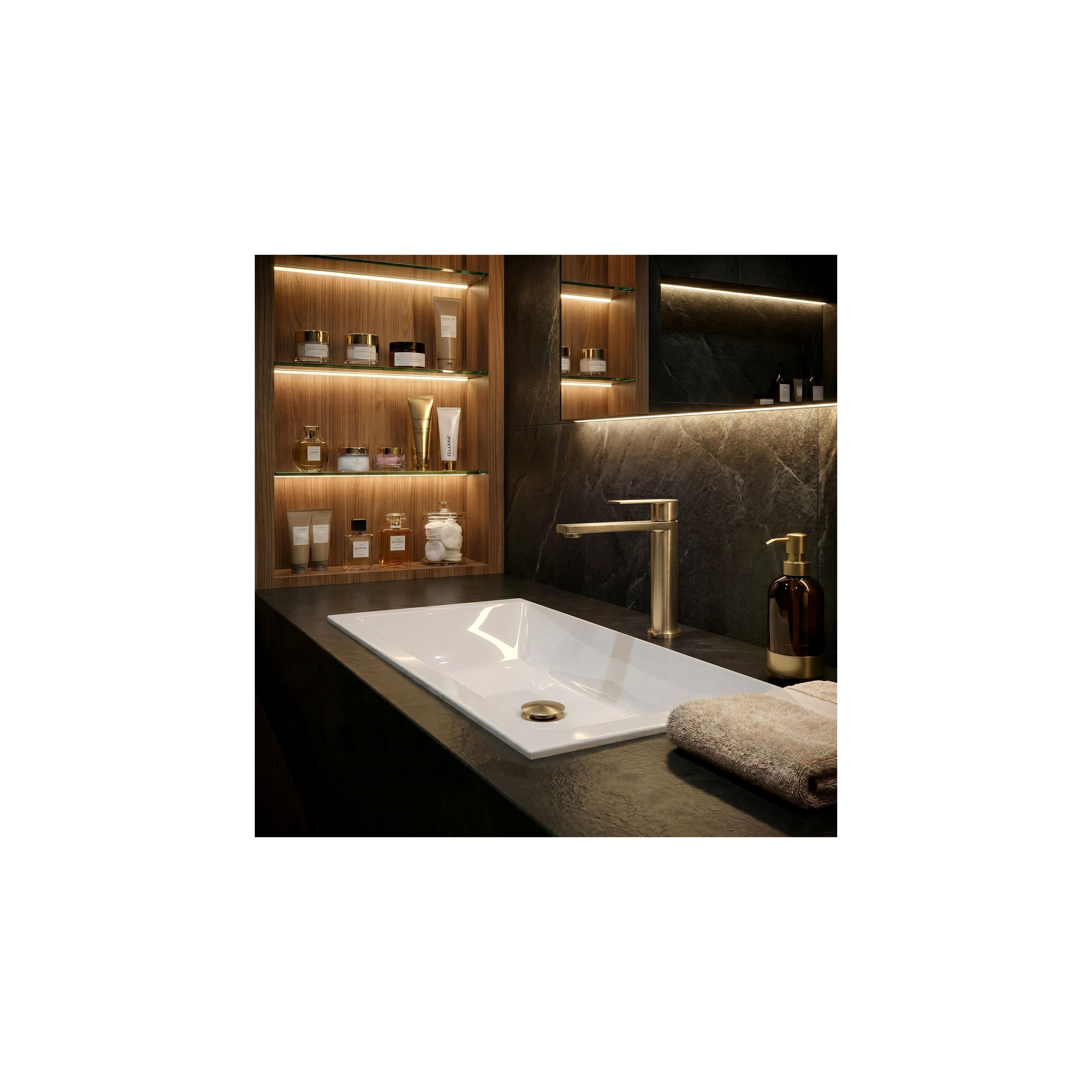 Bathroom faucet Rea Hunter Brush Gold Low