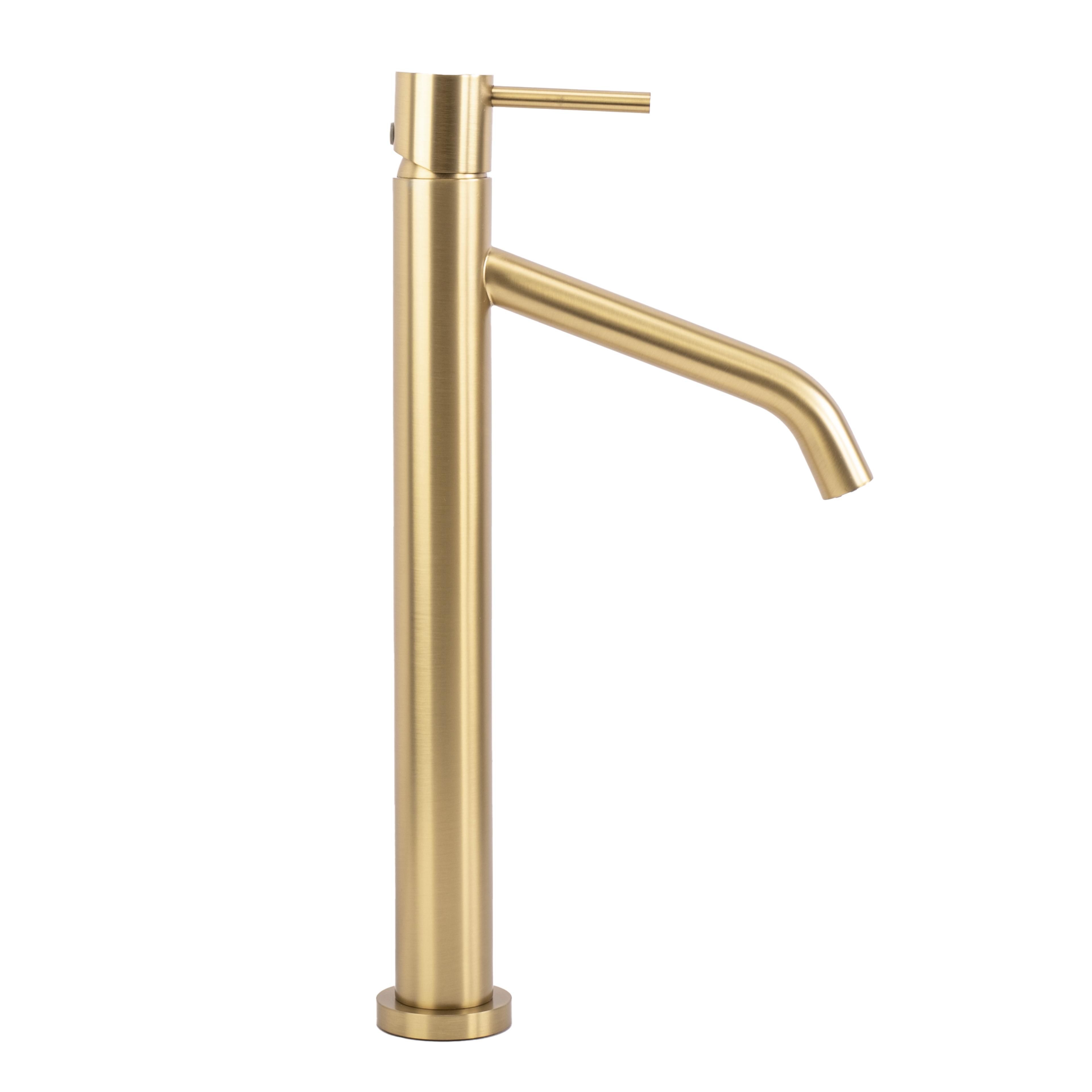 REA LEVEL izlietnes jaucējkrāns Brushed Gold High Brush