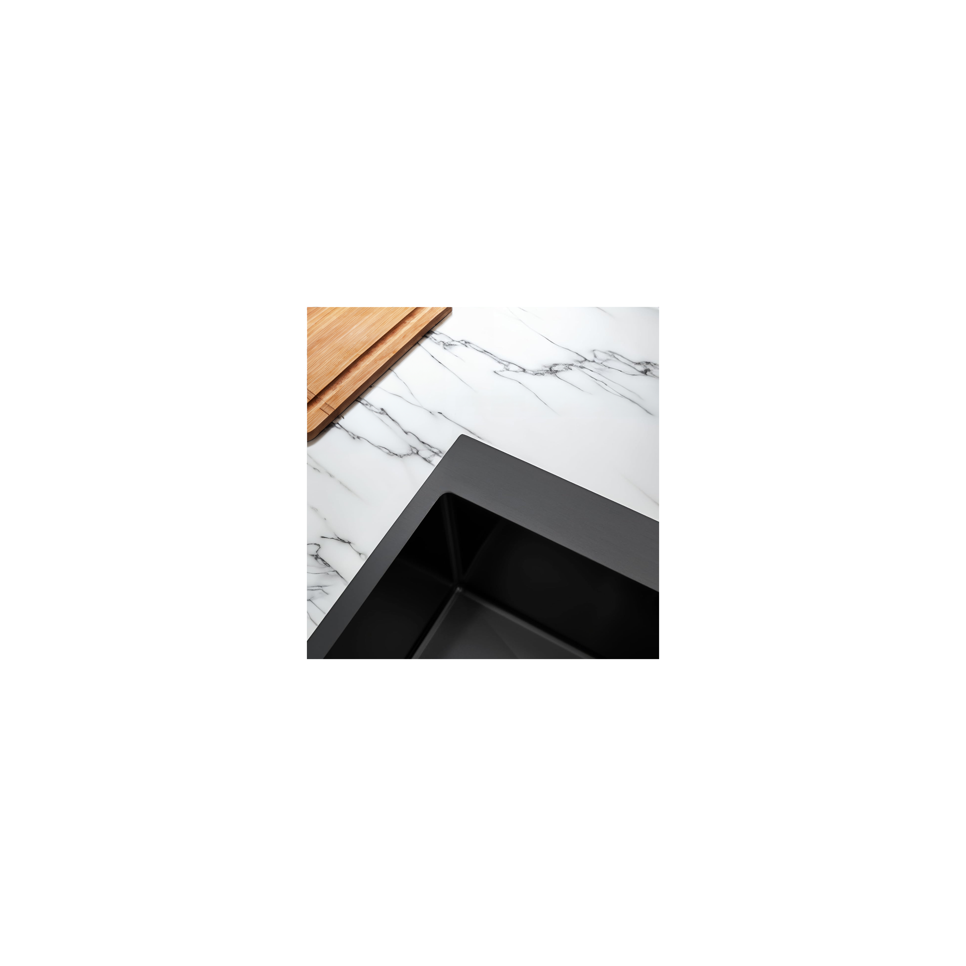 Edelstahlspüle Fin Black