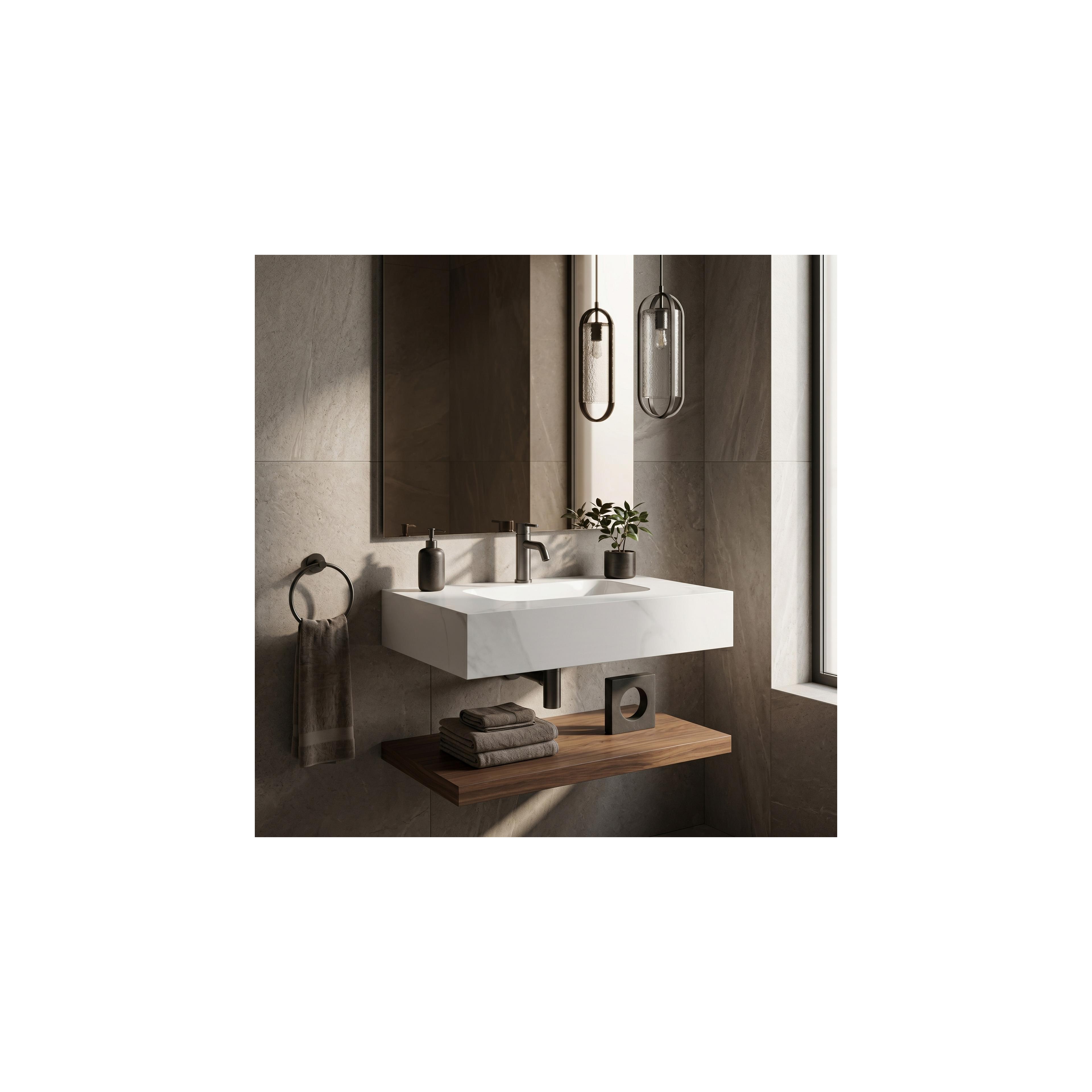 Wall-hung washbasin REA Aresa Belt White 70
