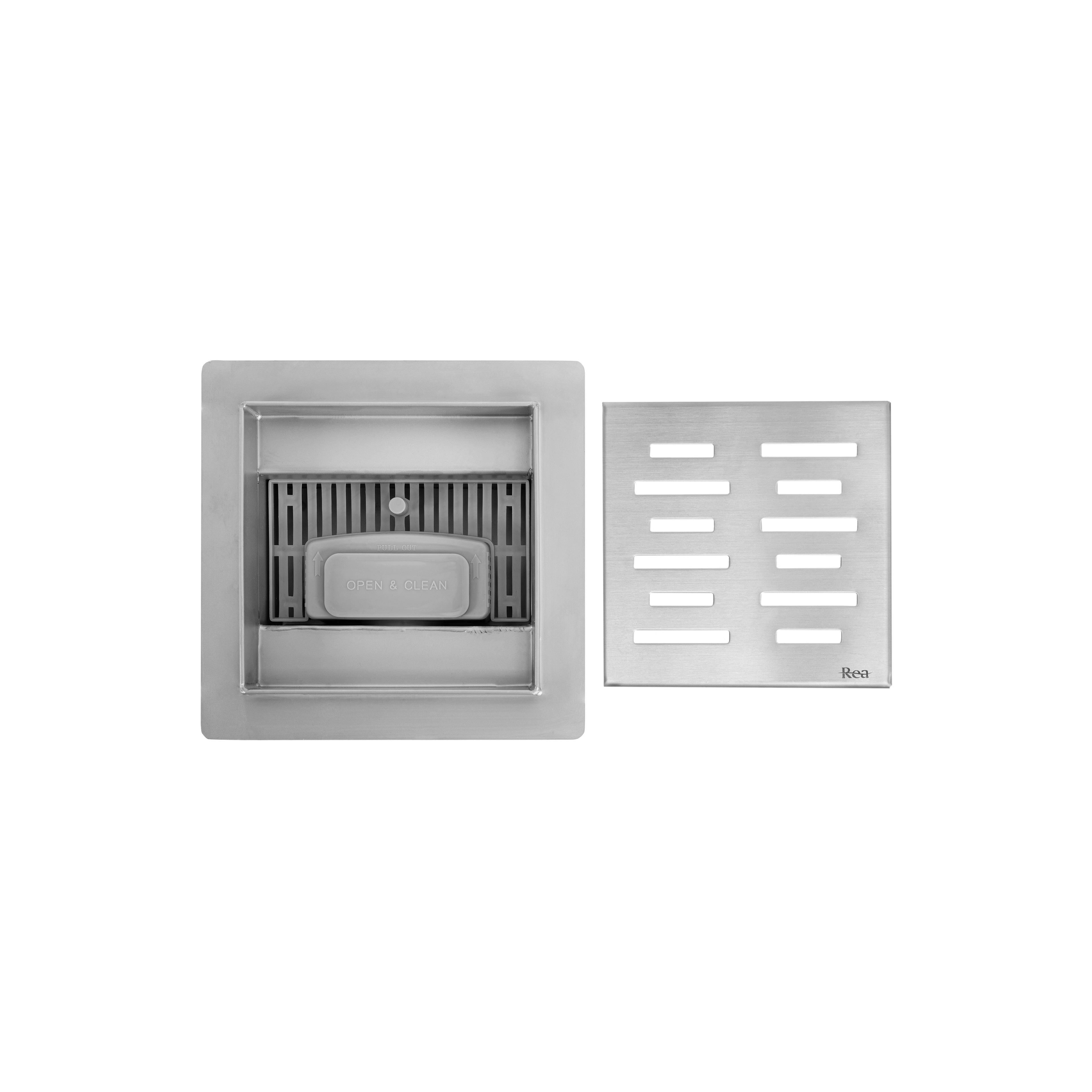 Linear drainage REA LINE Nickel Brush 12x12