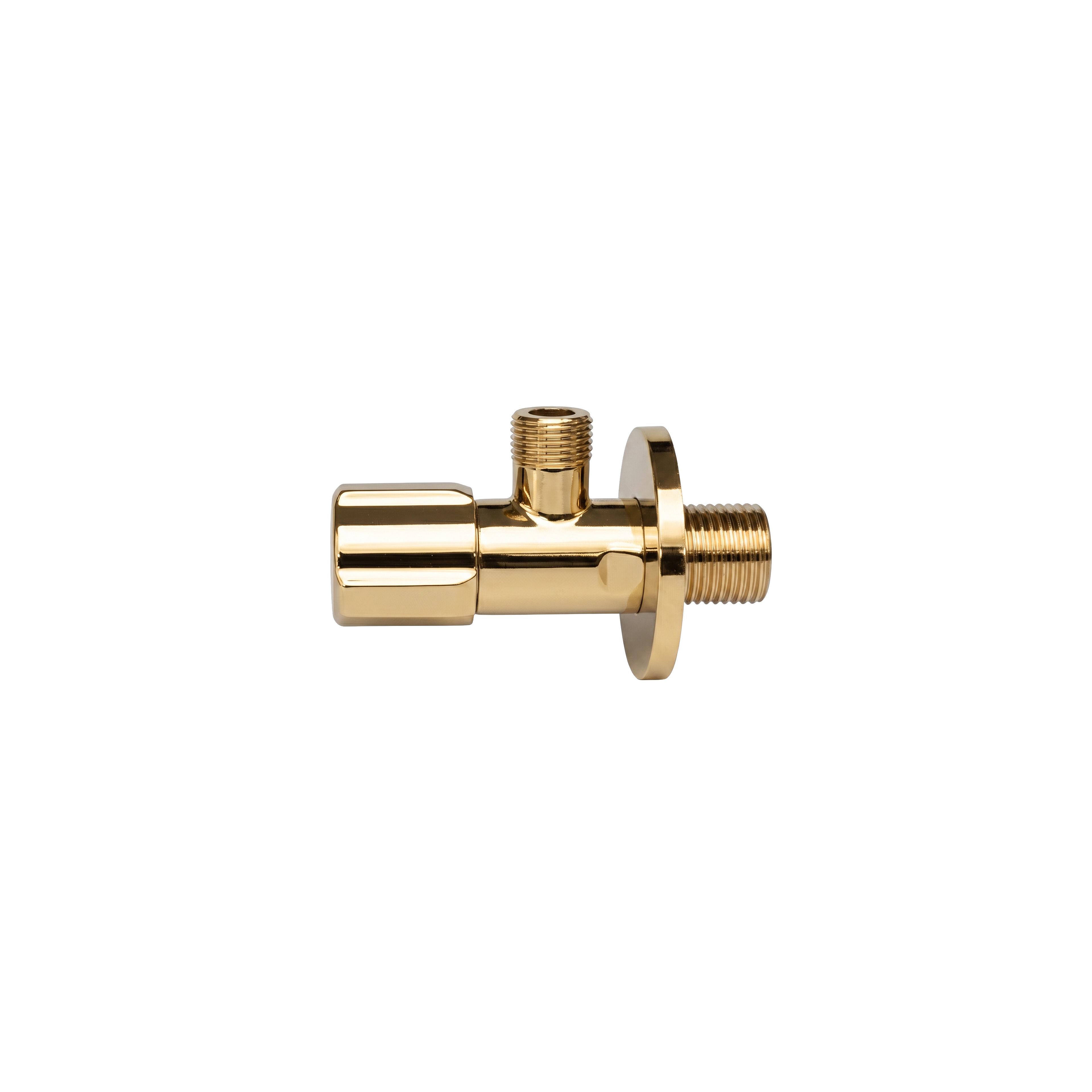 Ugaoni ventil 02 1/2" x 3/8" Gold