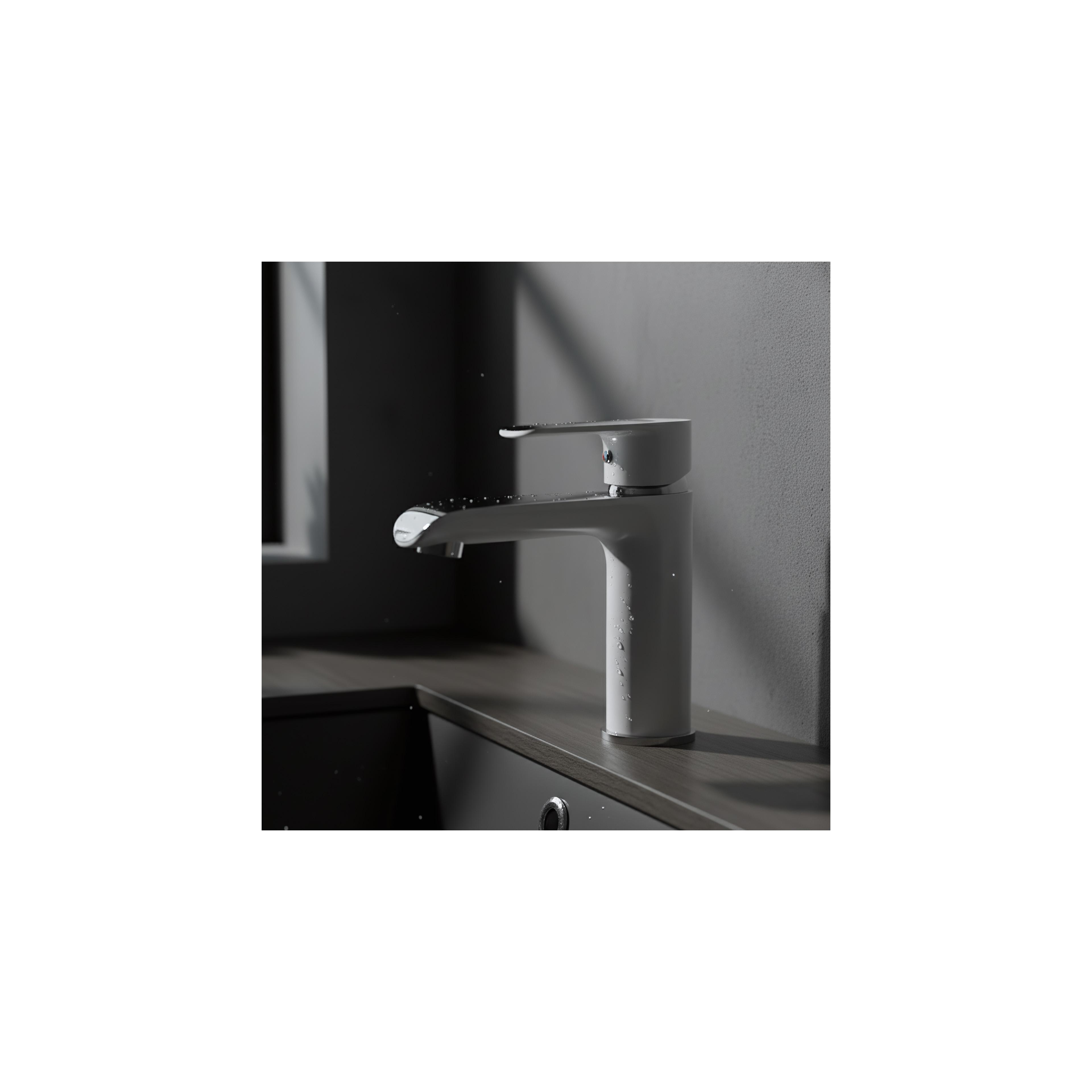 Baterie pentru baie REA Bloom White Chrom Low