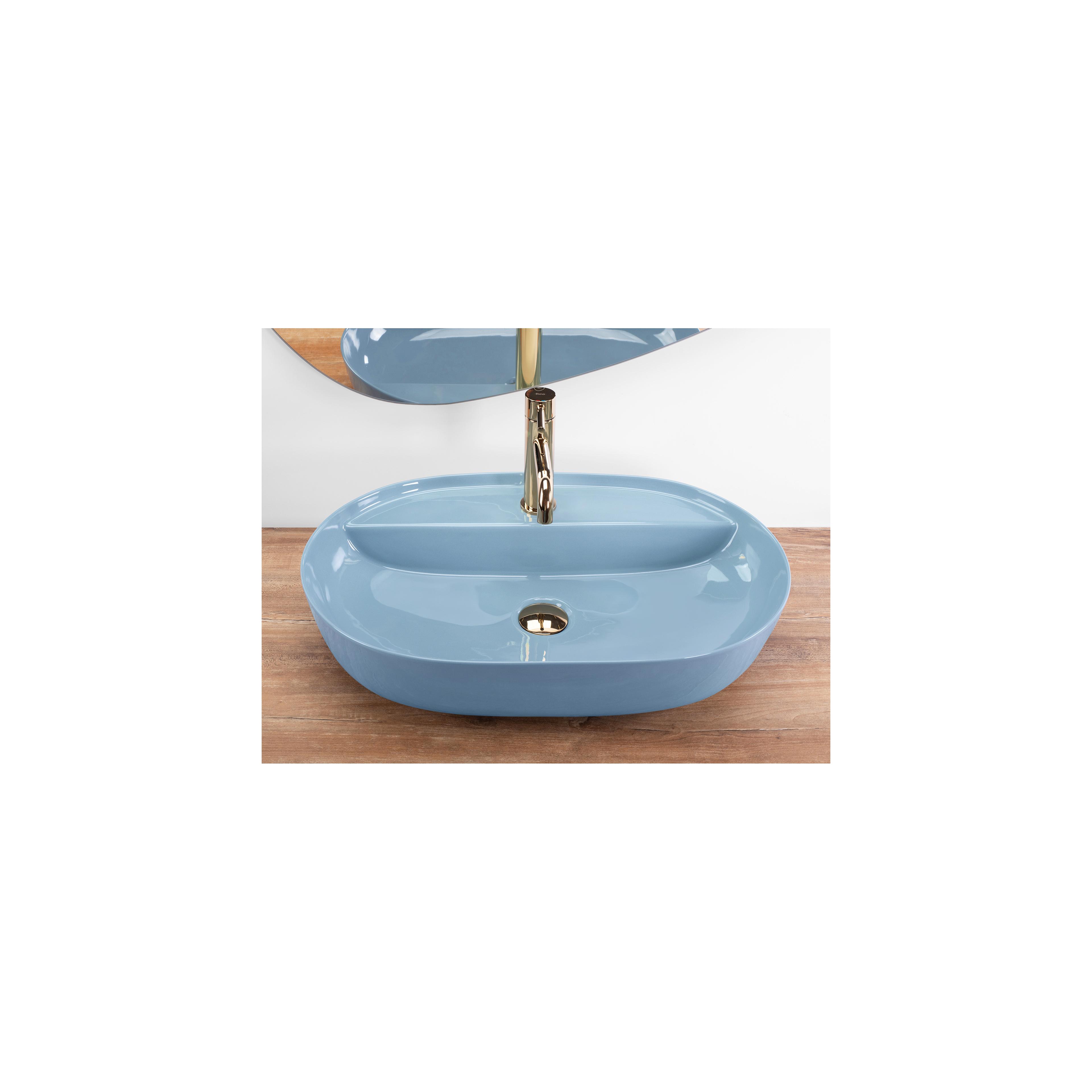 Umywalka REA Aura 61 L.Blue Shiny