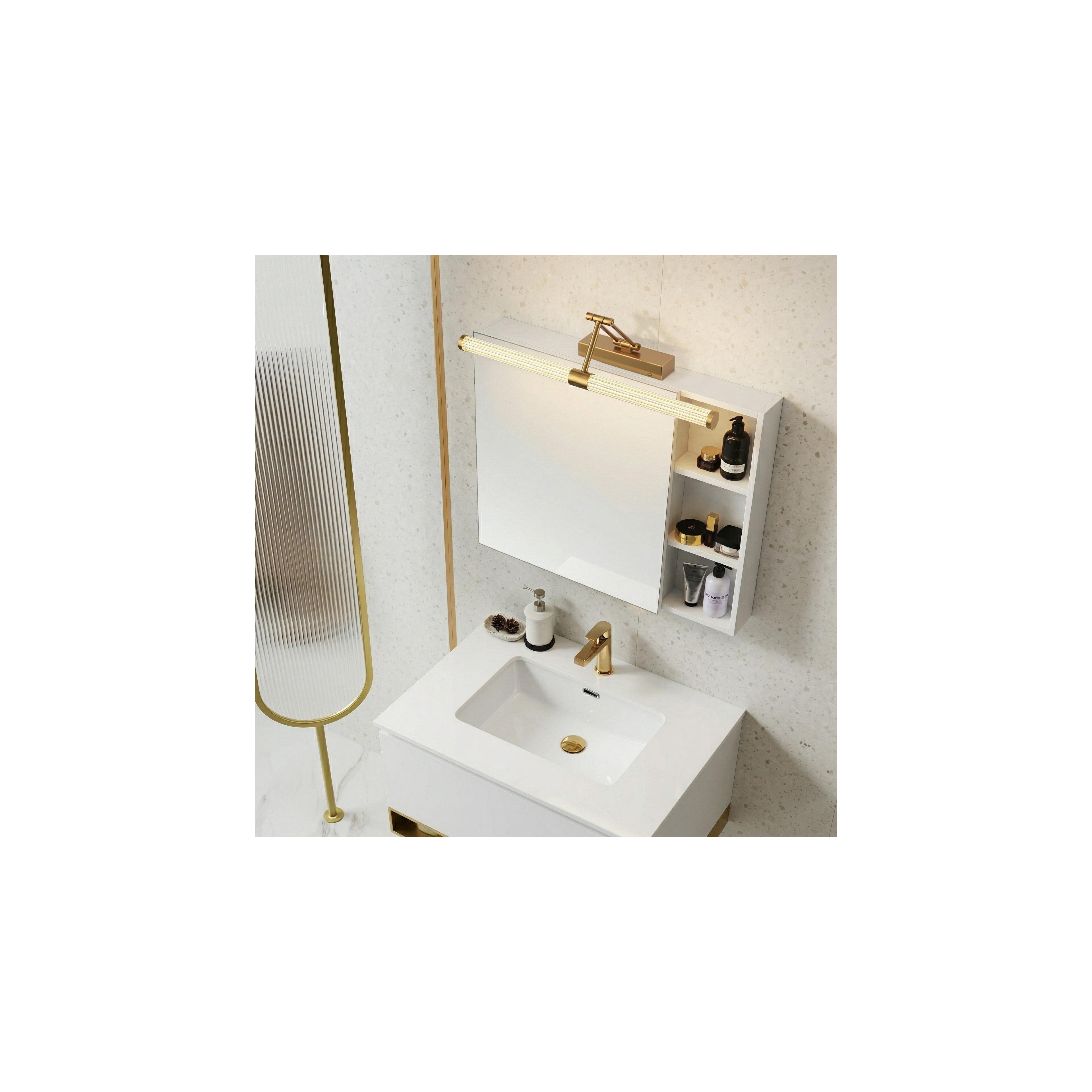 Bad LED-Wandleuchte APP1900-1W 60cm BRUSH GOLD