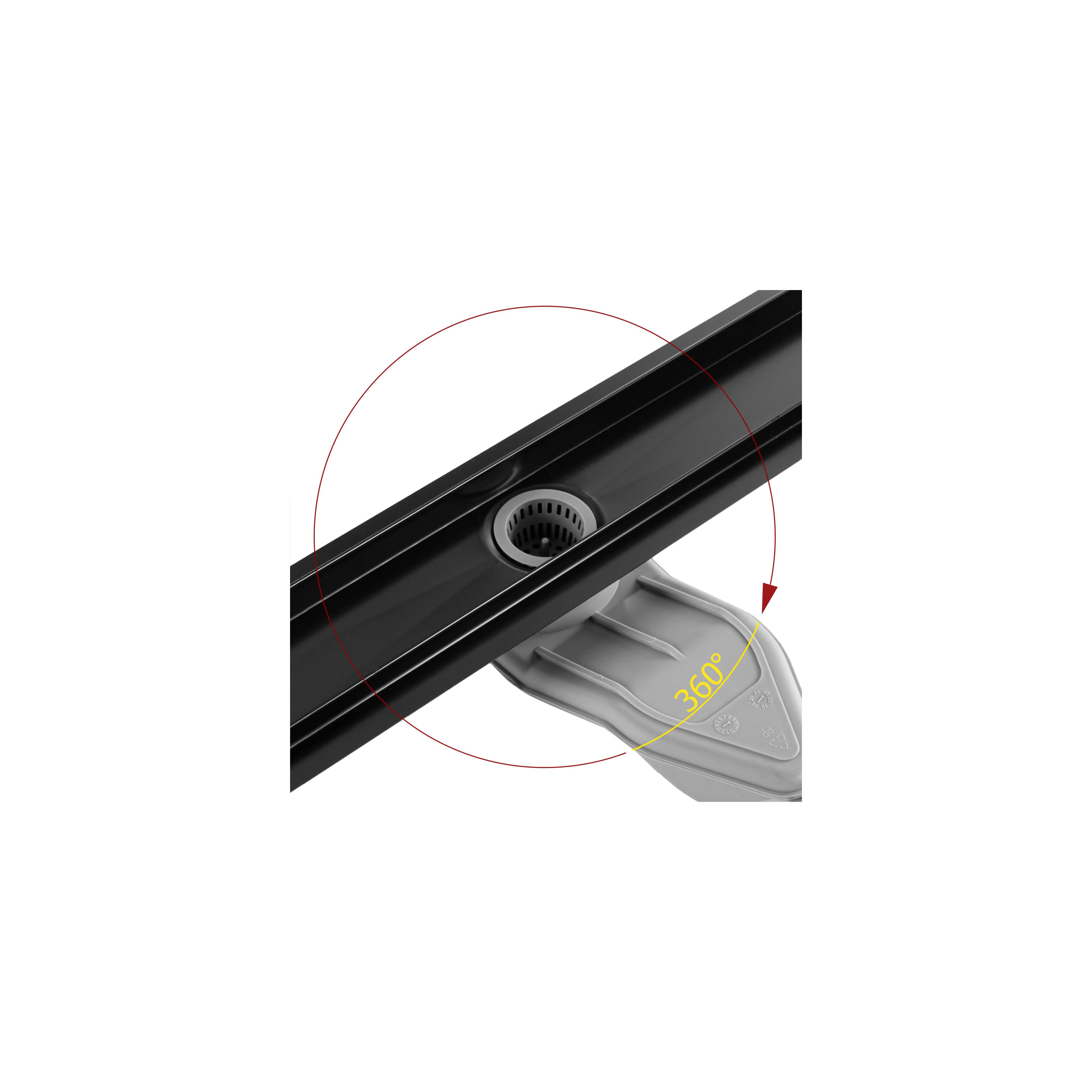 REA Neox Superflow Black 90 Linear Drain