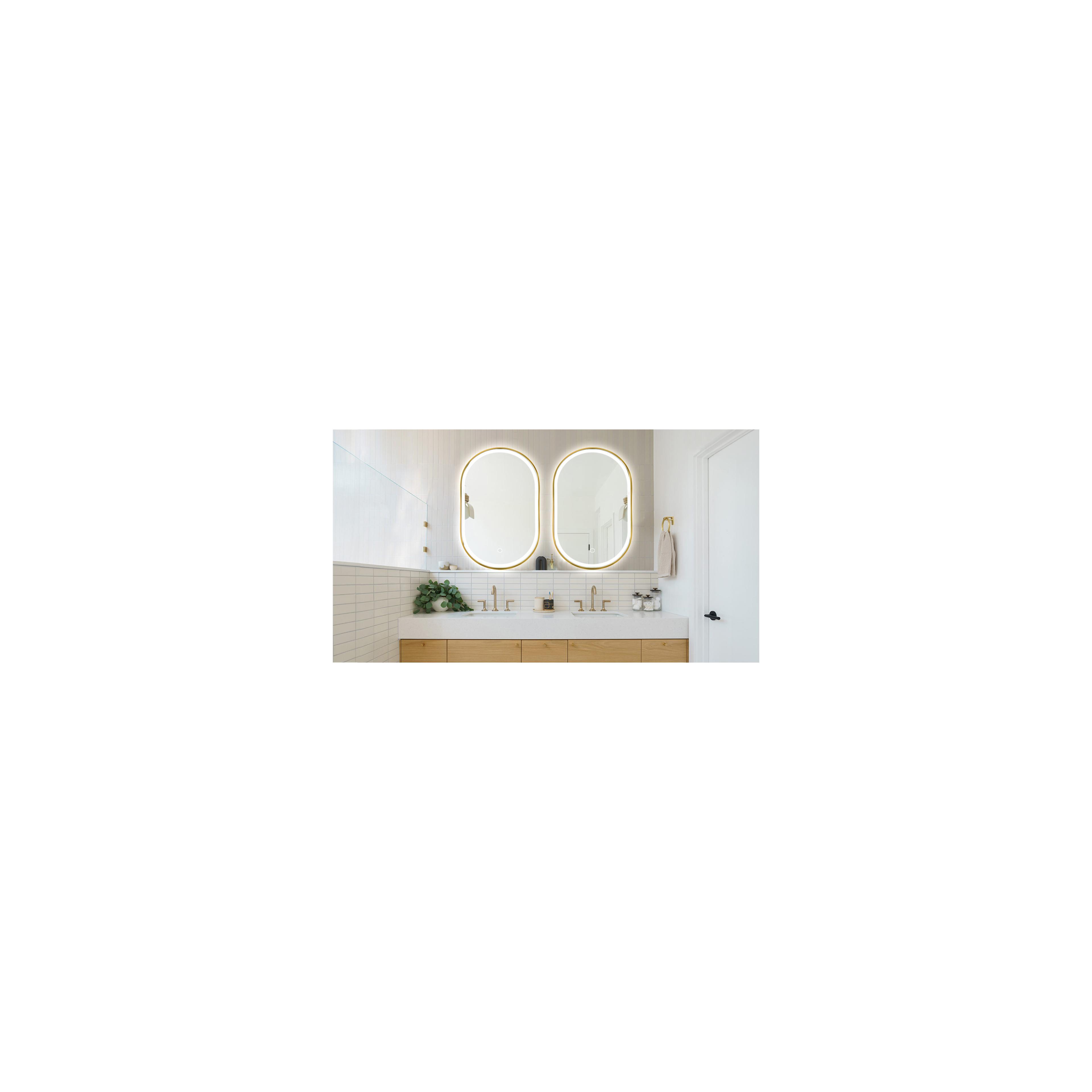 Зеркало LED OLL 60x90 cm Brush Gold