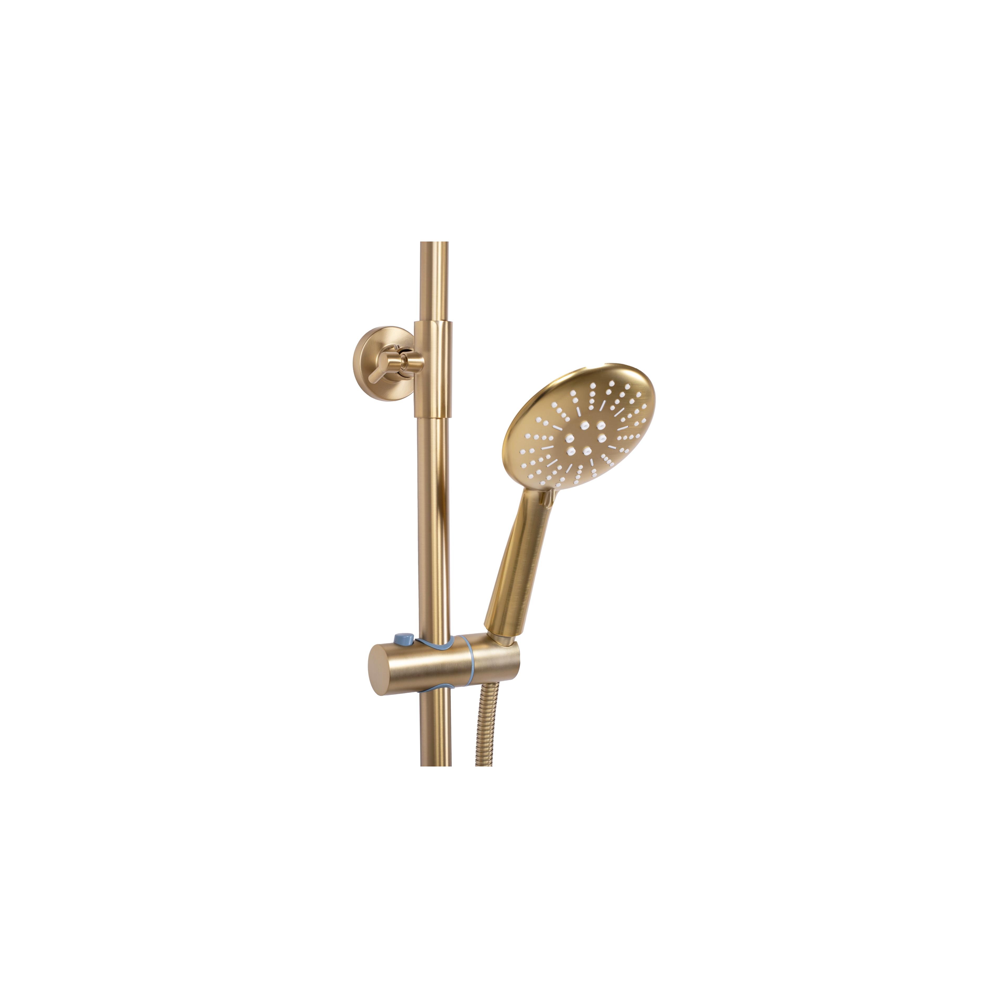 Kit de douche avec thermostat REA Lungo Gold Brush