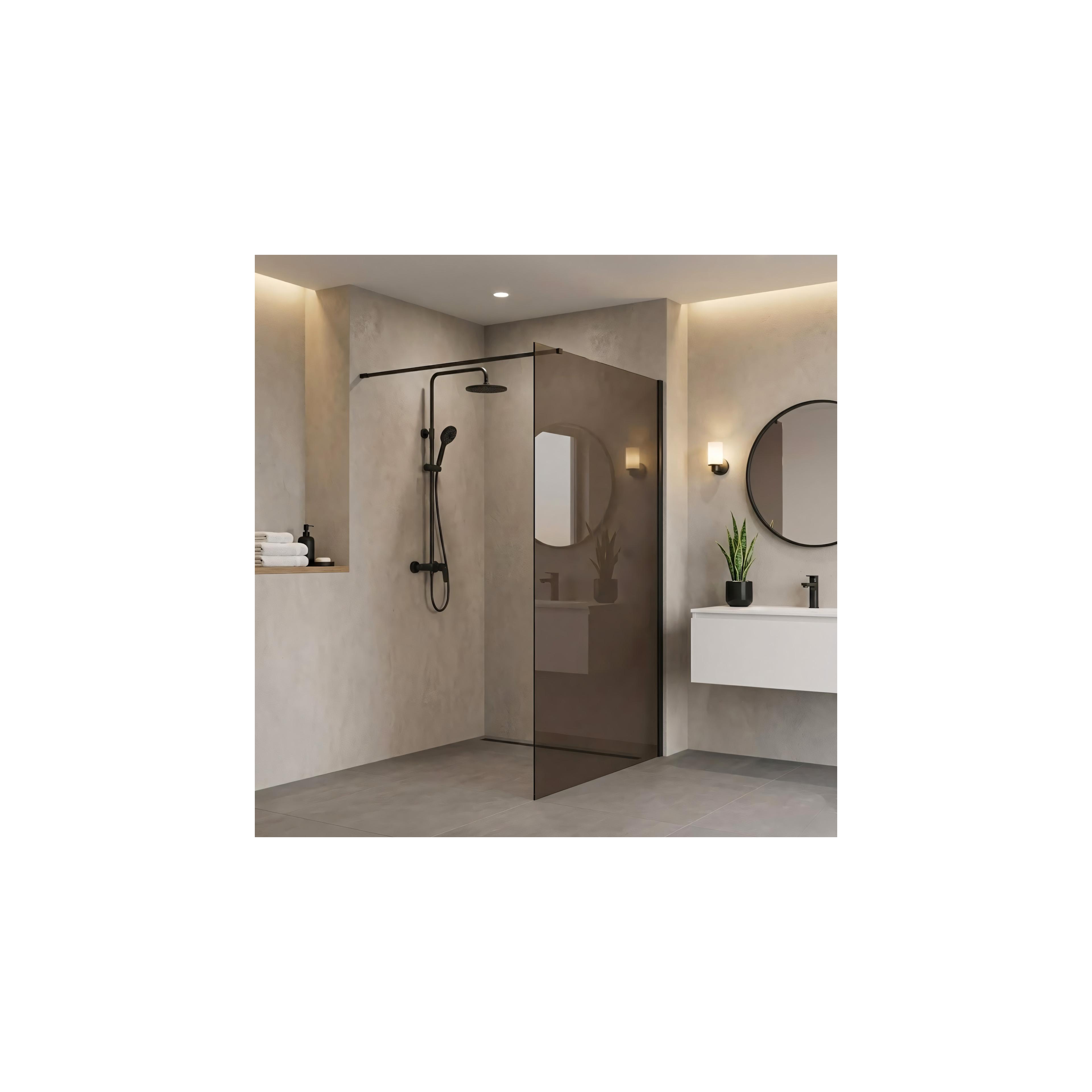Kabina prysznicowa Walk-In Rea Flexi Brown / Black 130