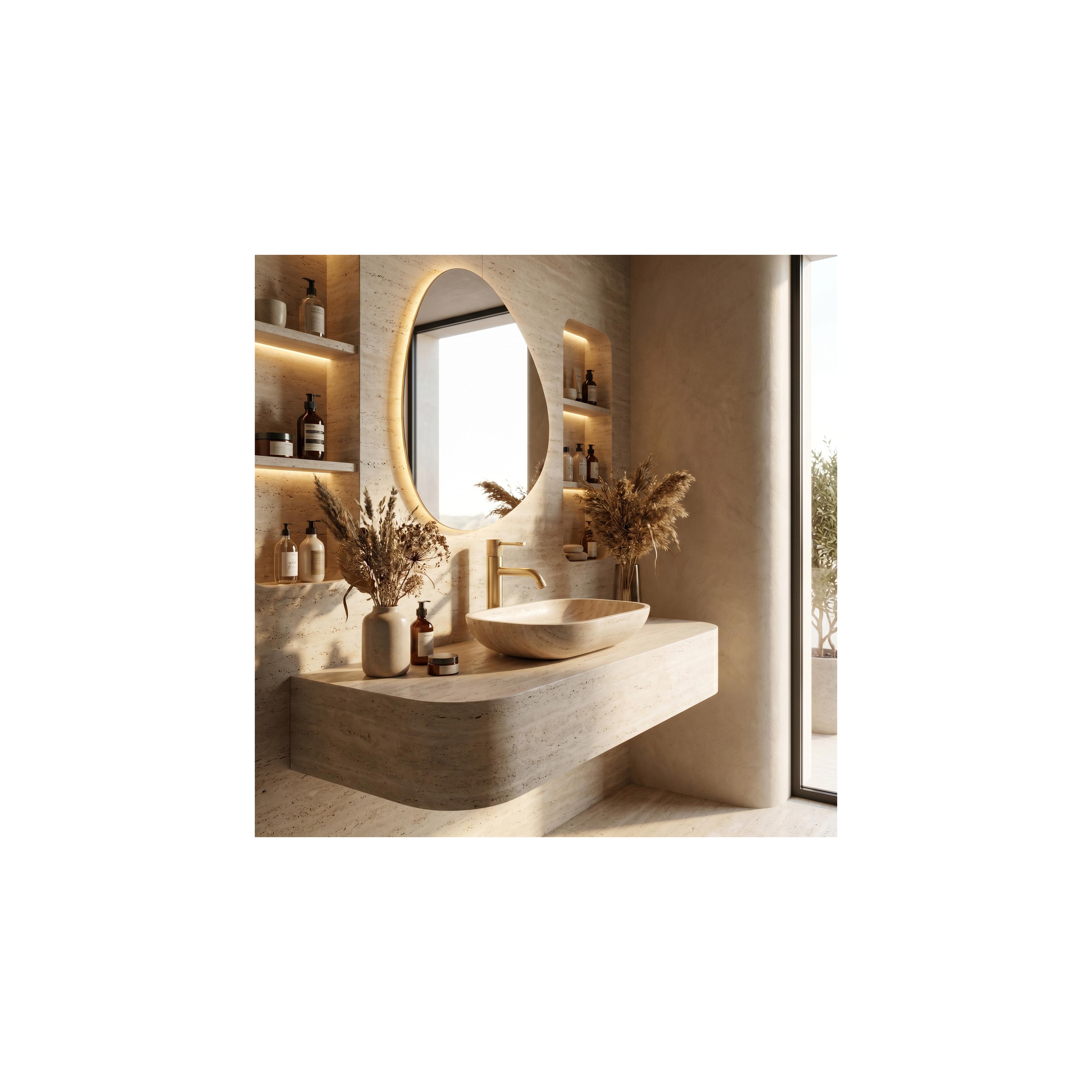Bathroom faucet Rea Venti Brush Gold High