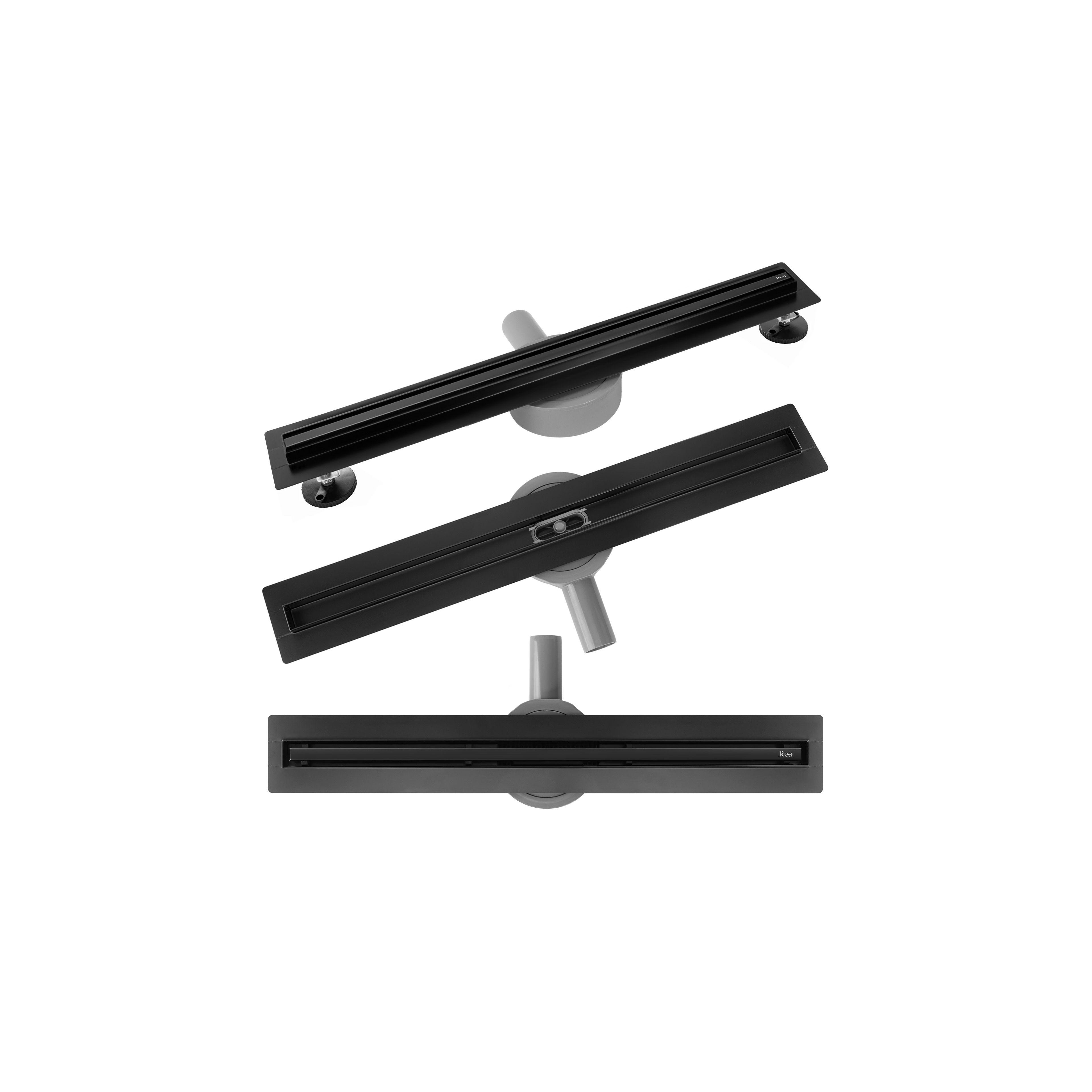 Линеен сифон Rea Neox Slim pro black 100