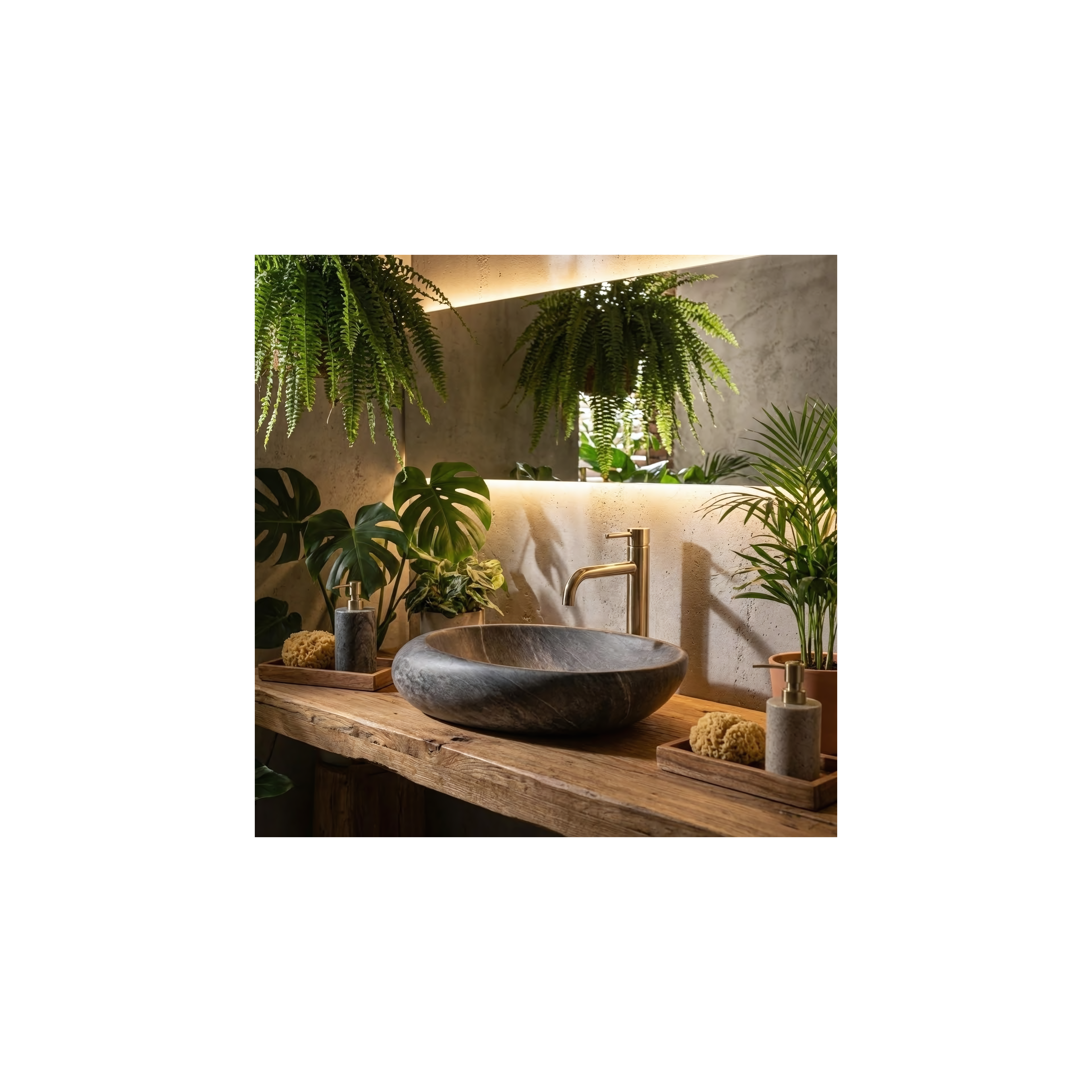 Countertop Basin Rea Roxy A Stone D.Grey