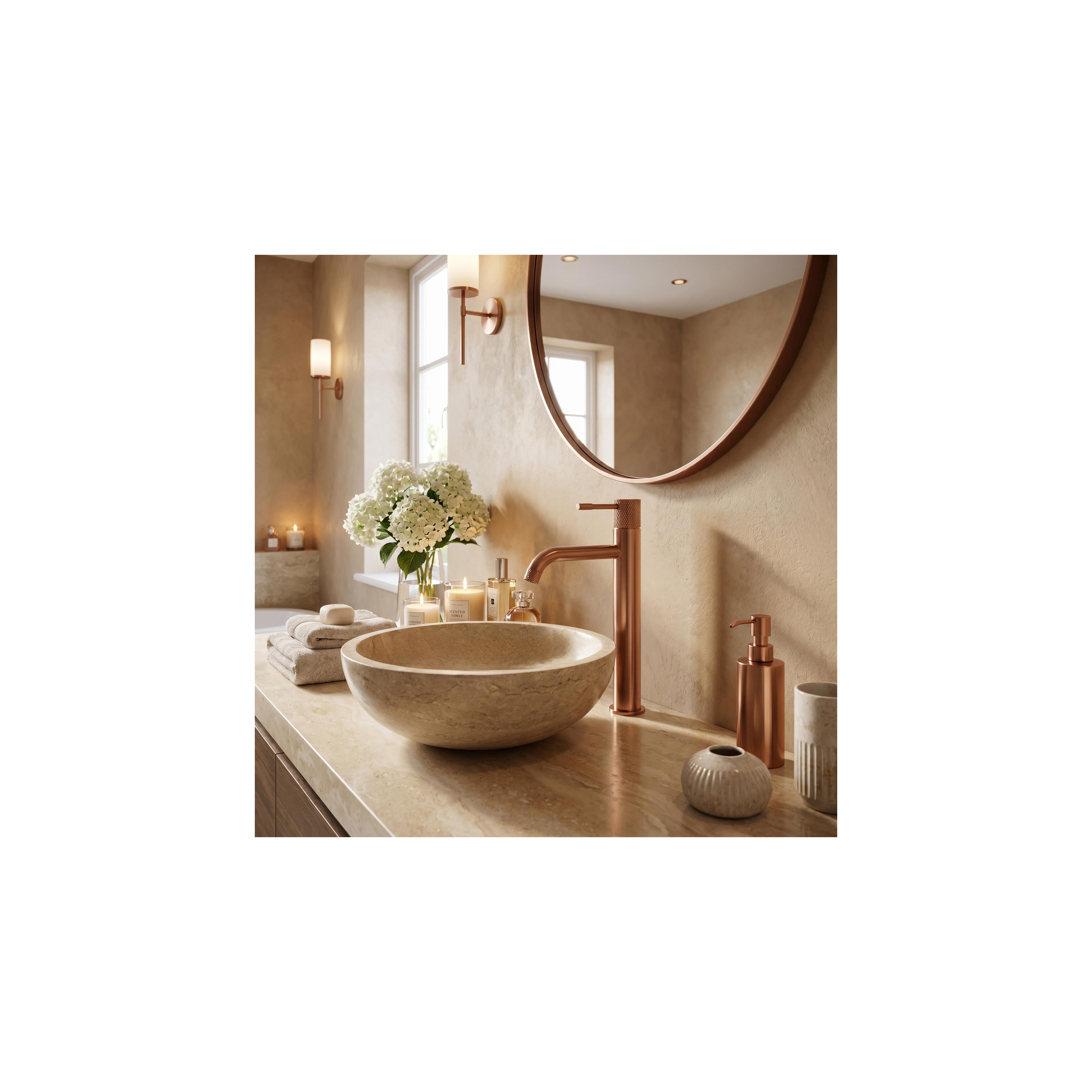 Bathroom faucet Rea Venti Brush Copper High