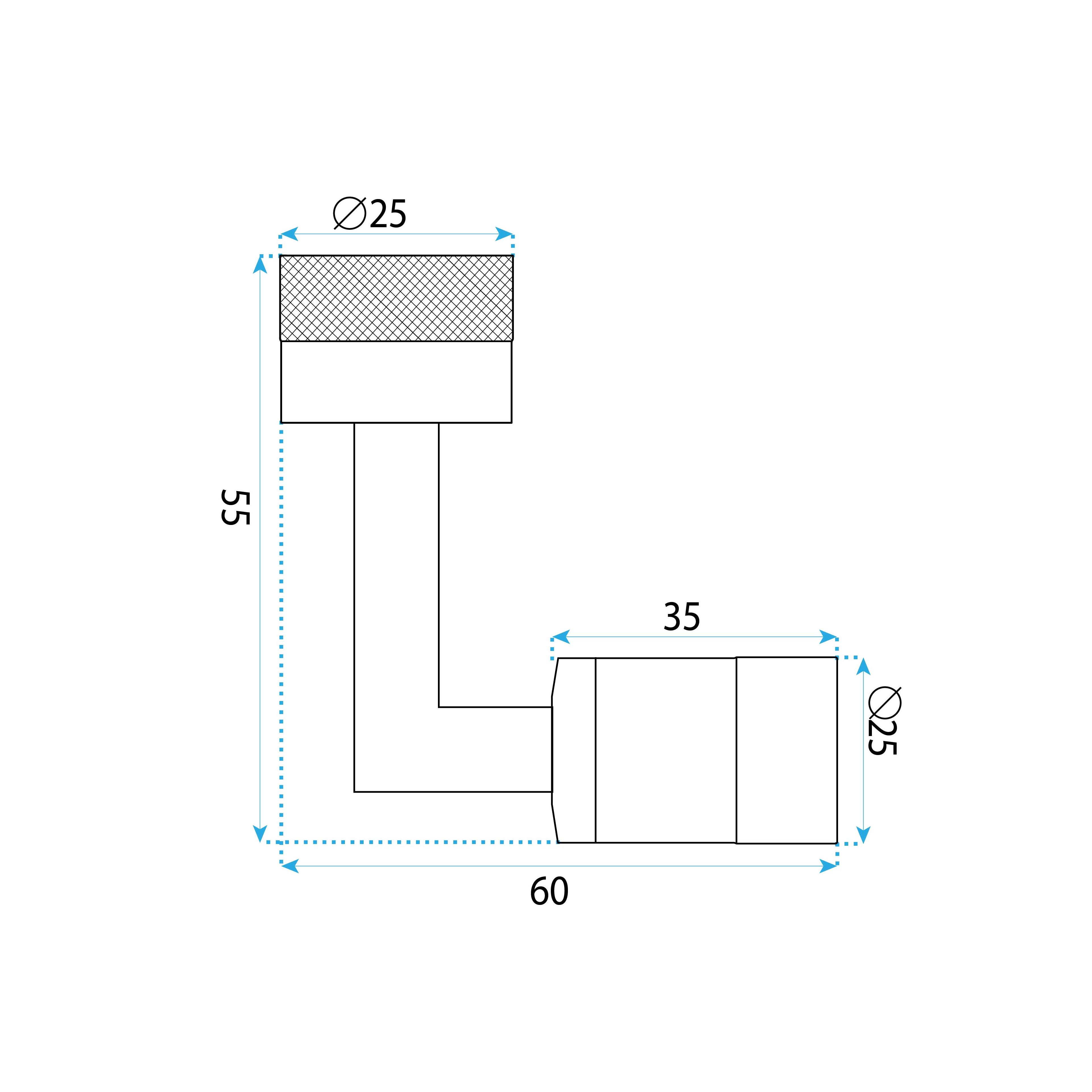 SWIVEL EXTENSION REA COLT CHROME