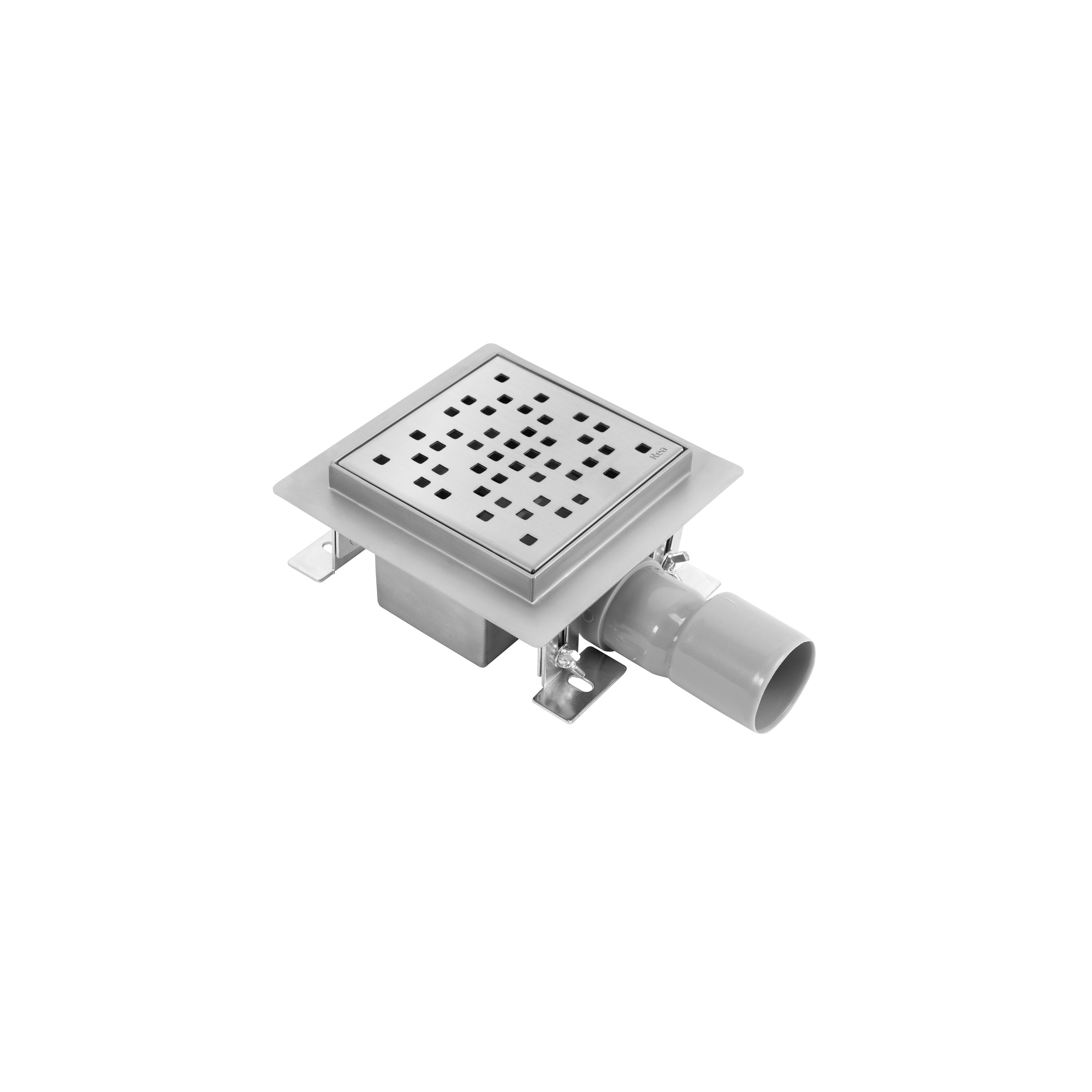Drain linéaire REA DOTS Nickel Brush 12x12
