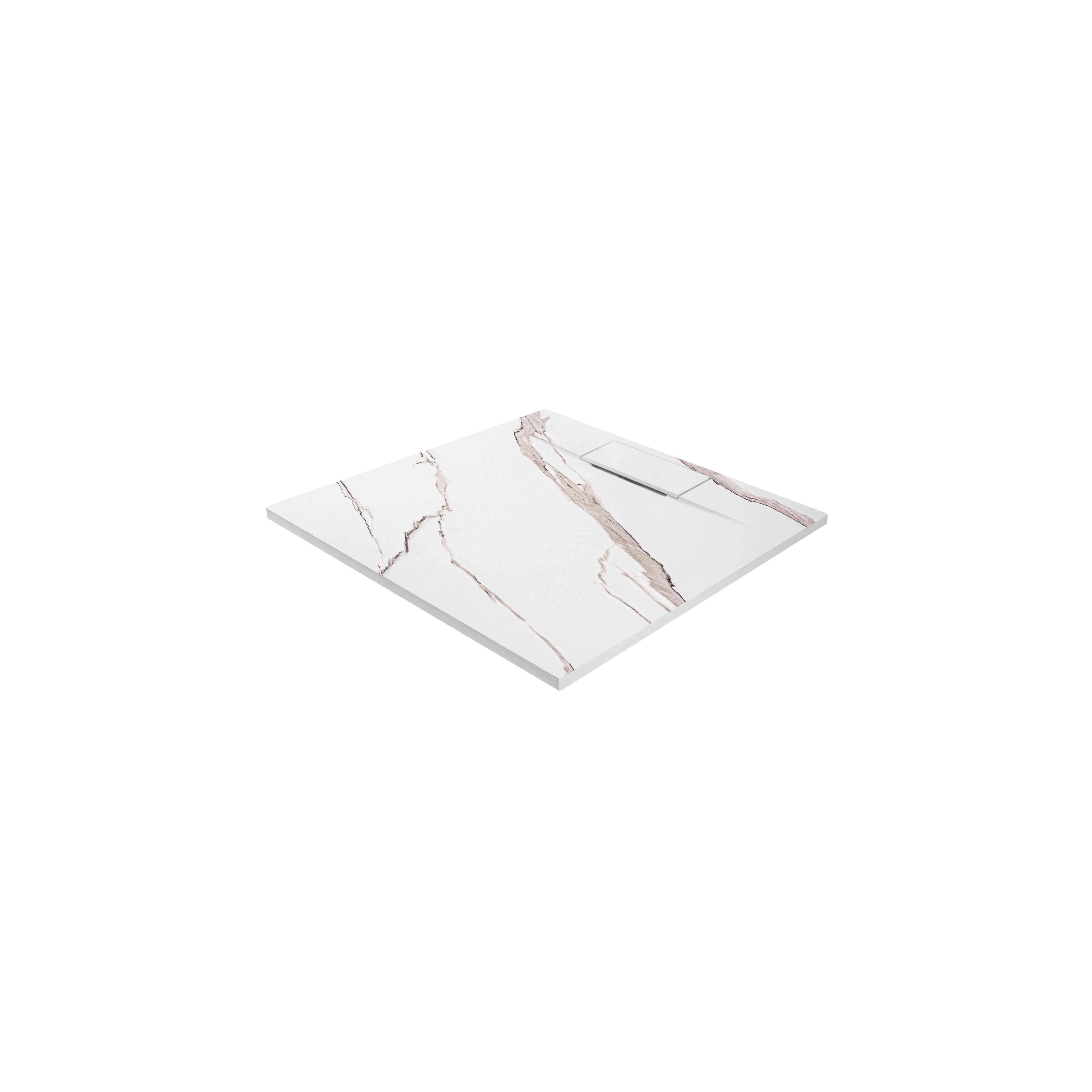 Duschtasse Bazalt CARRARA WHITE 90x90