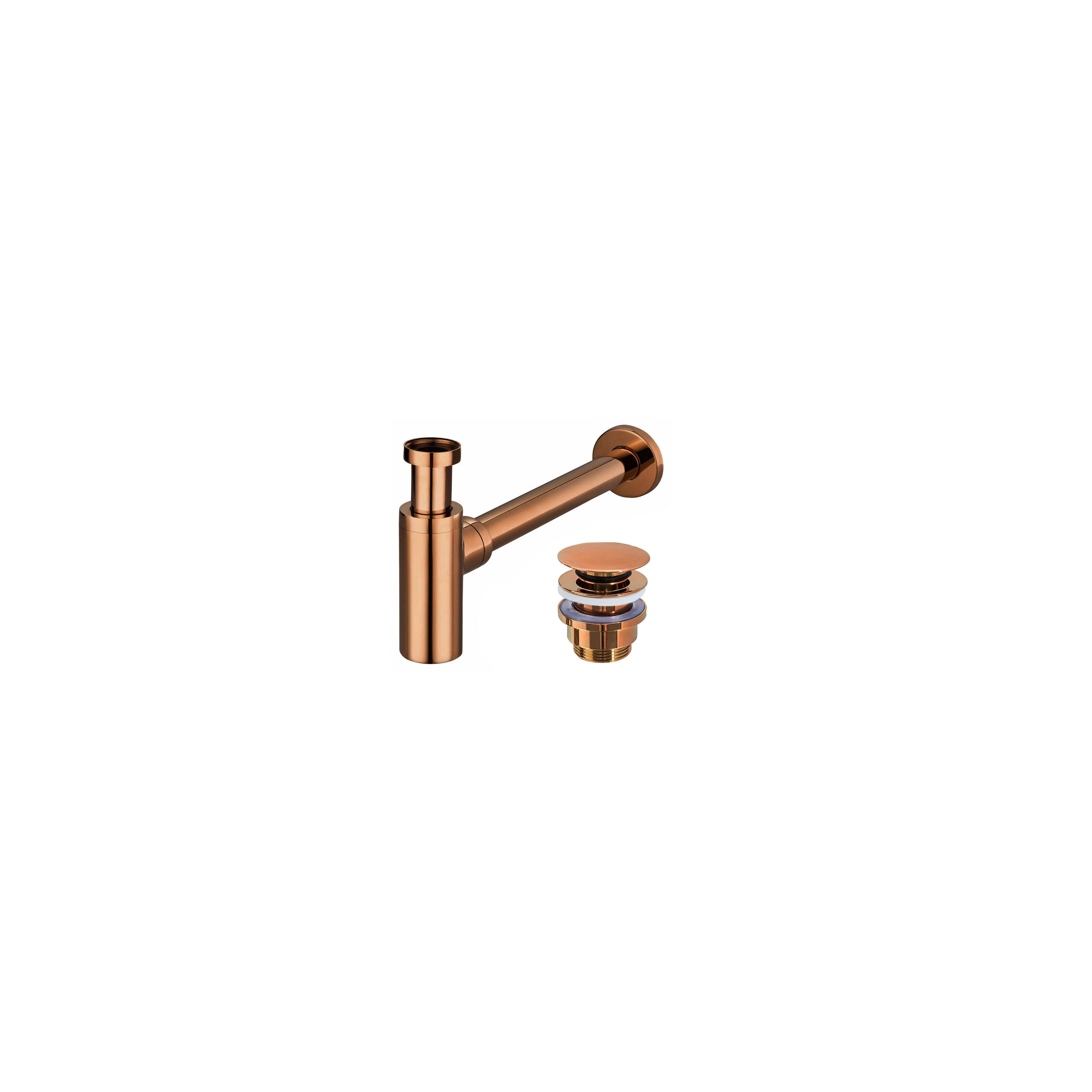 Univerasl Basin siphon click-clack Copper