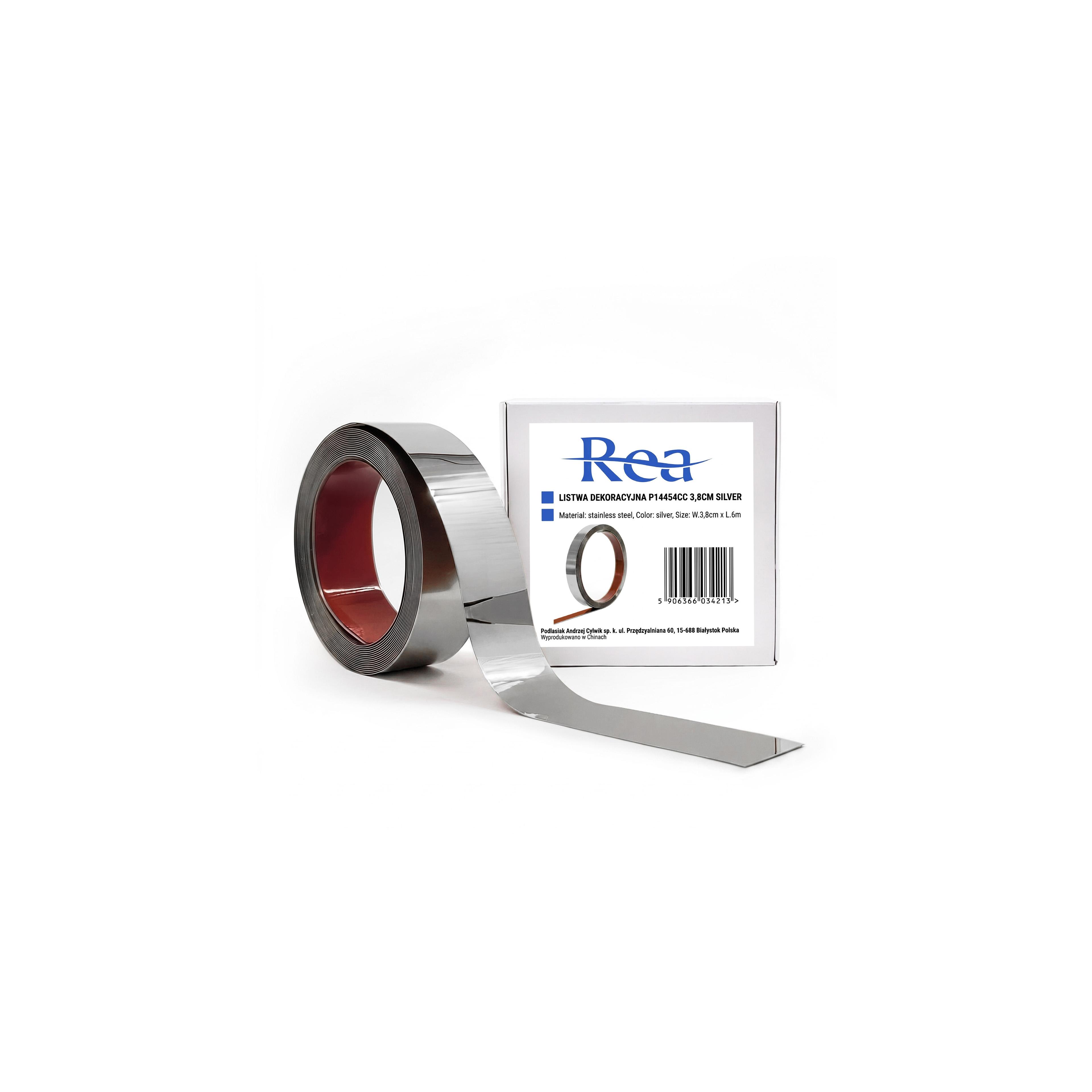 Self-adhesive decorative trim Rea P14454CC 3,8cm Silver
