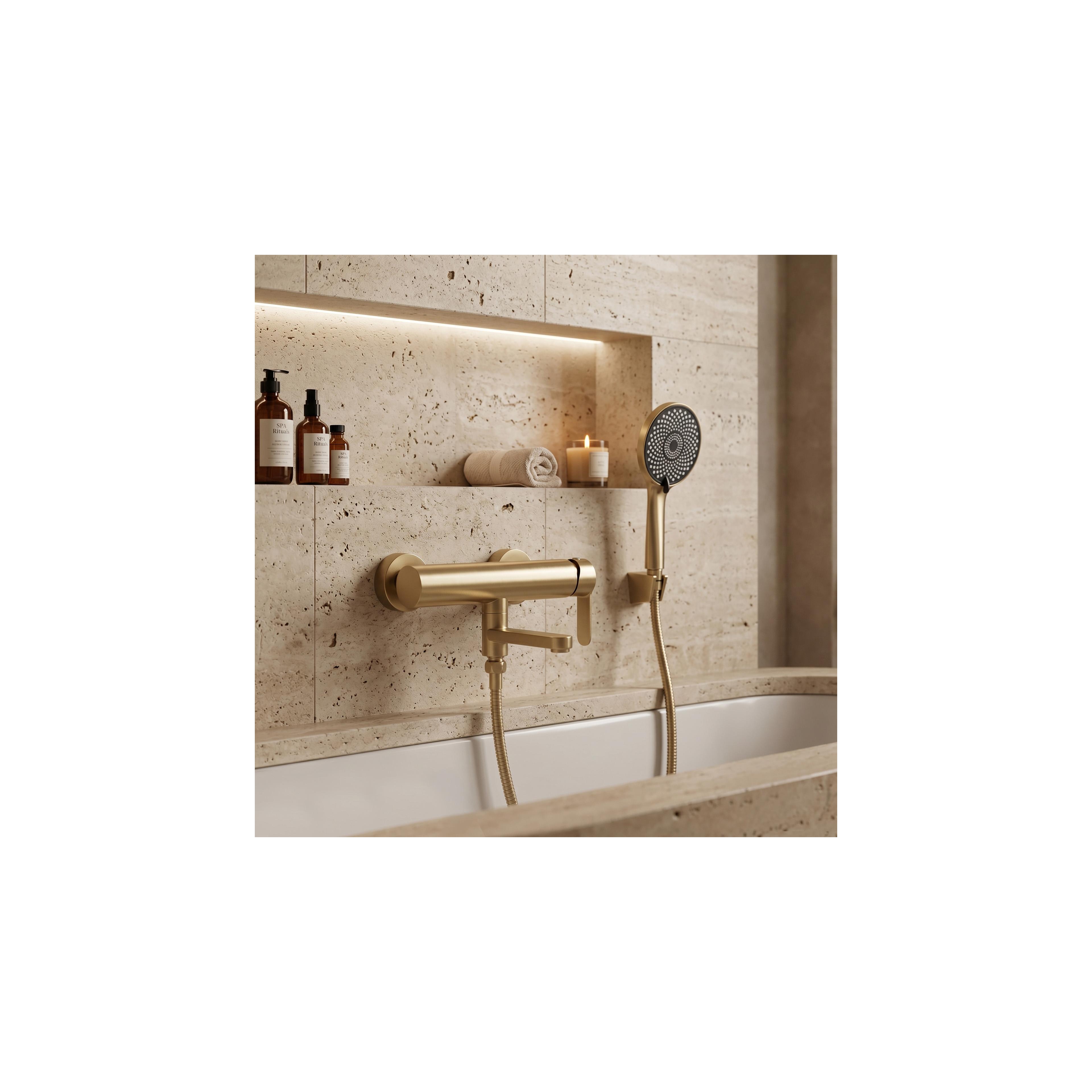 Baterie pentru cadă Rea Arcos Brushed Gold