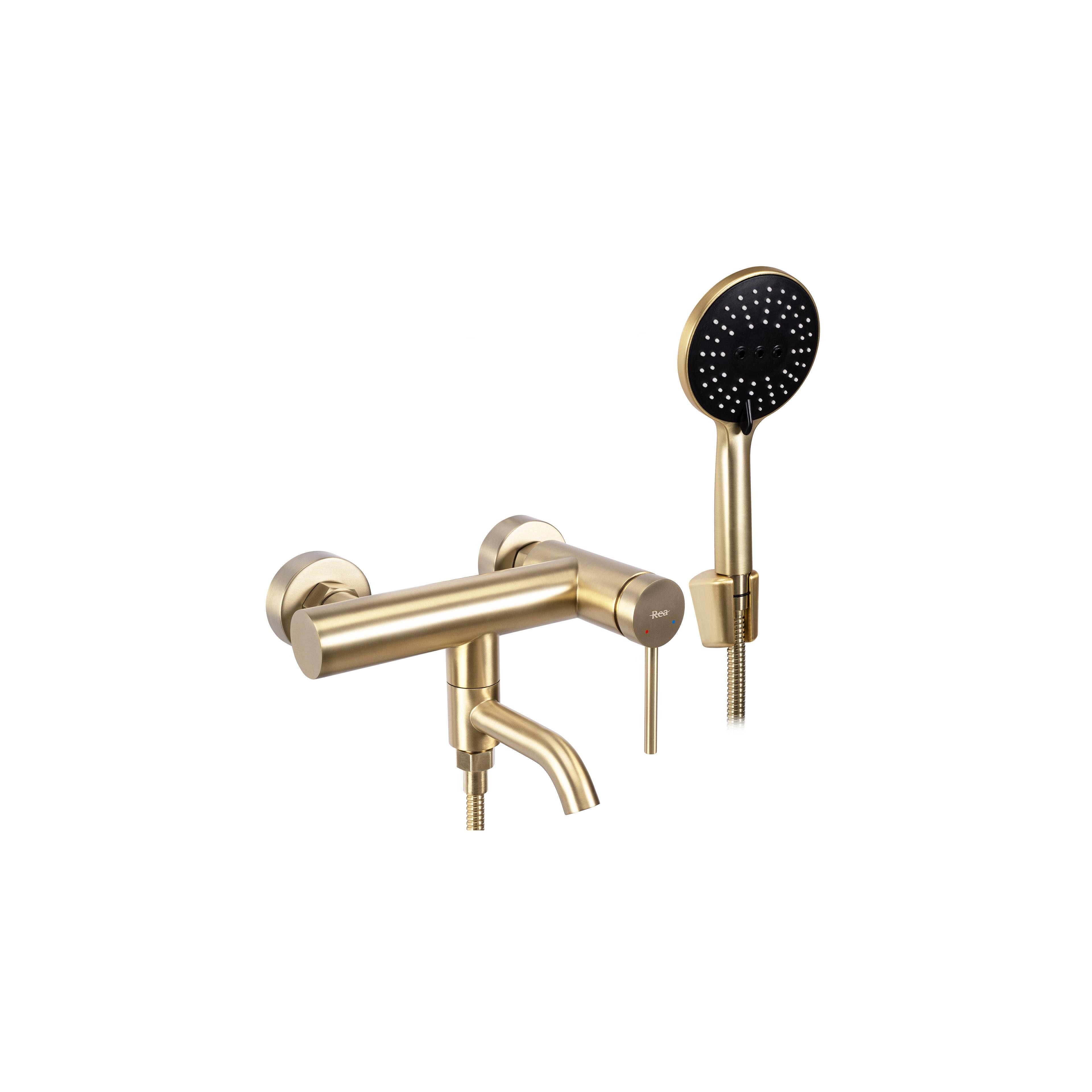 Смесител за вана Rea Clif Brush Gold