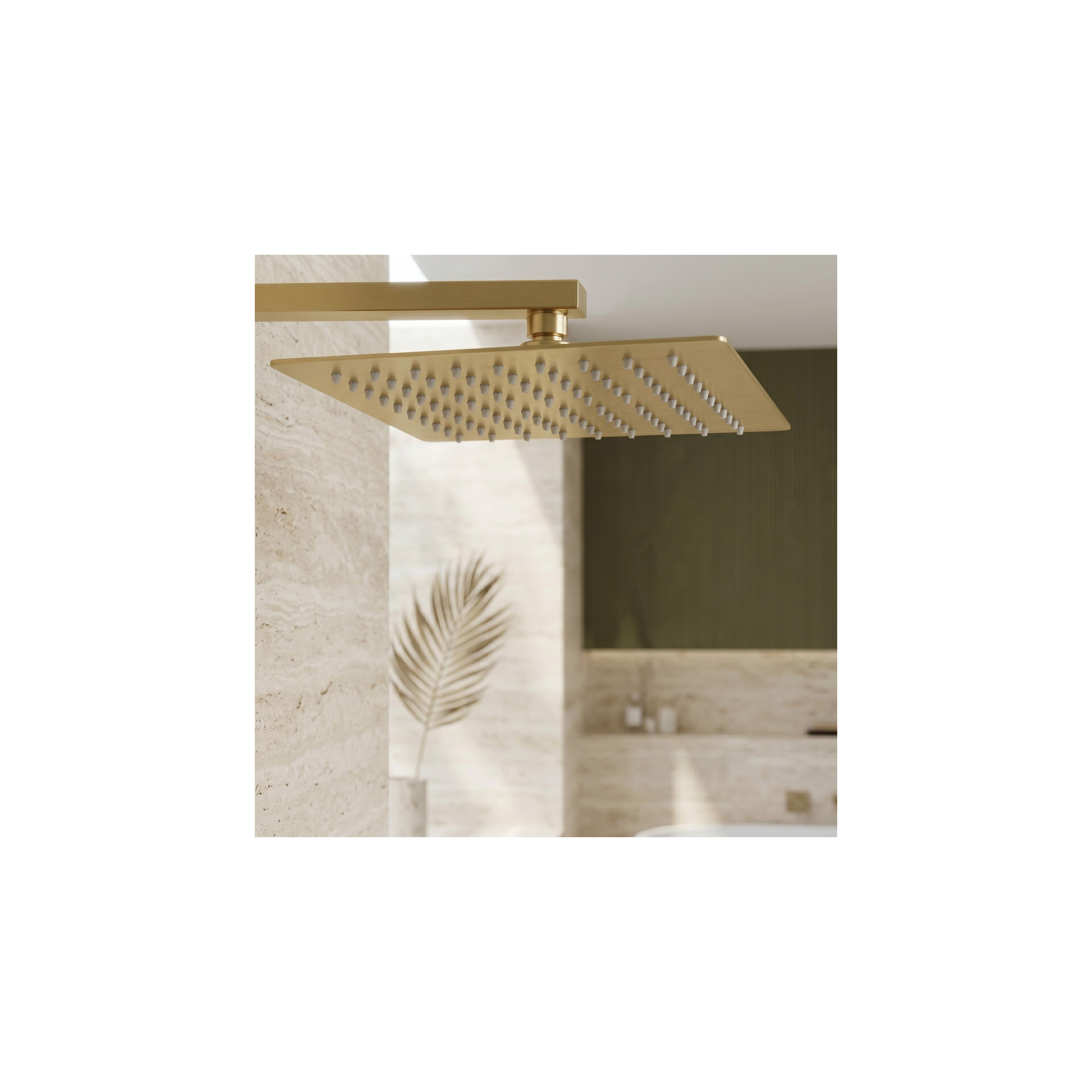 Kvadratna tuš ruža JS-P015BG 25cm Brush Gold