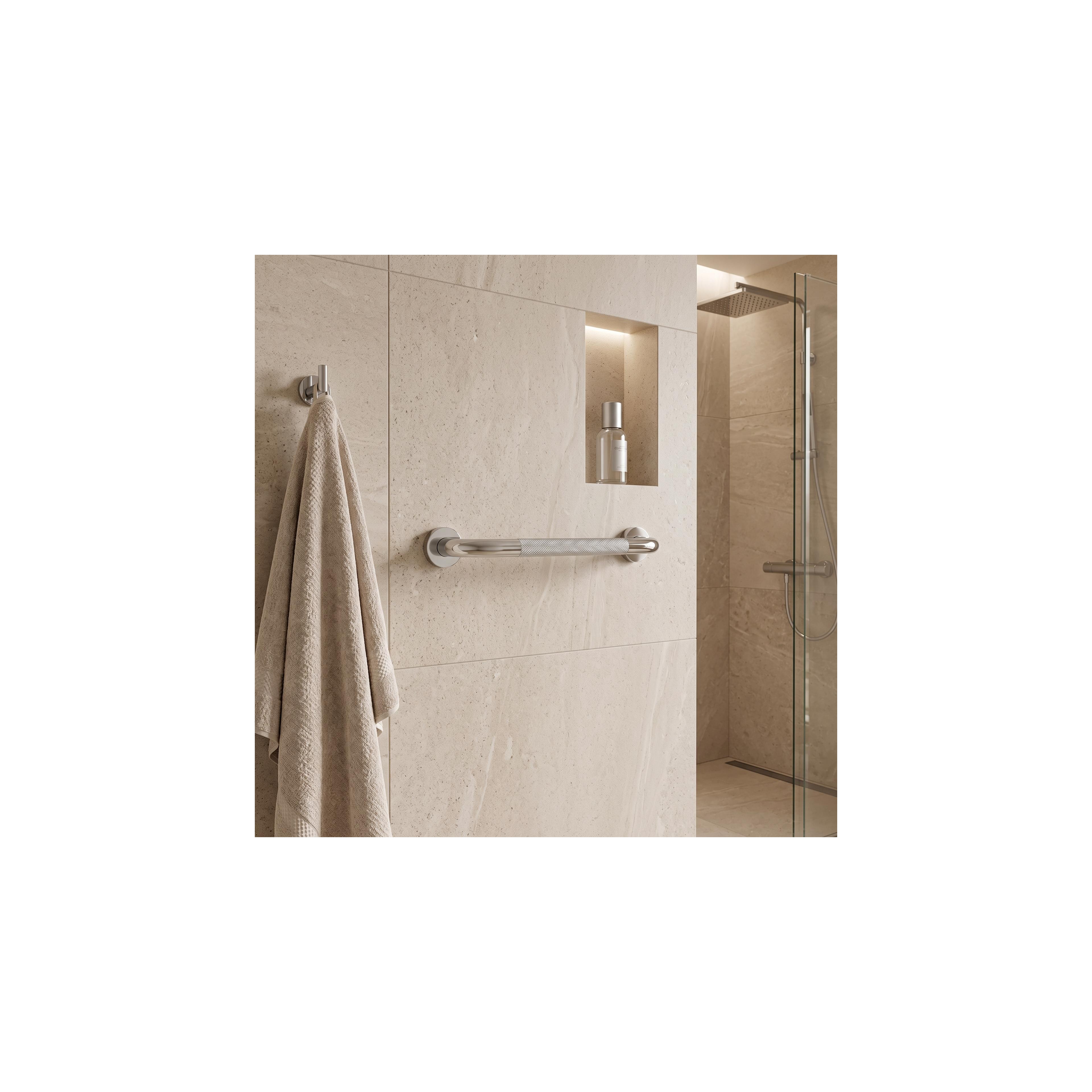 Barre d'appui de salle de bain antidérapante 104 Chrome