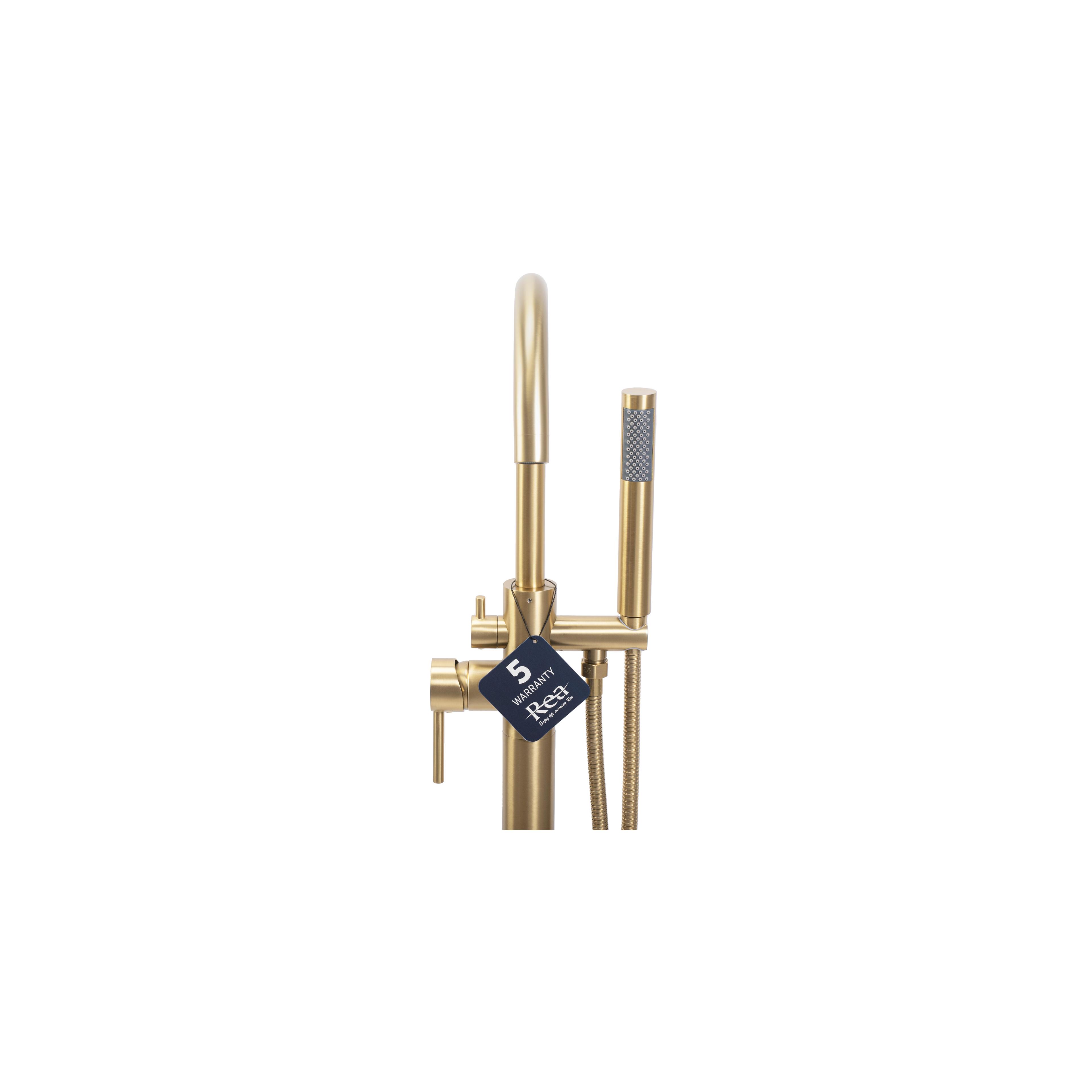 Free-standing faucet Rea MONO Gold Brush