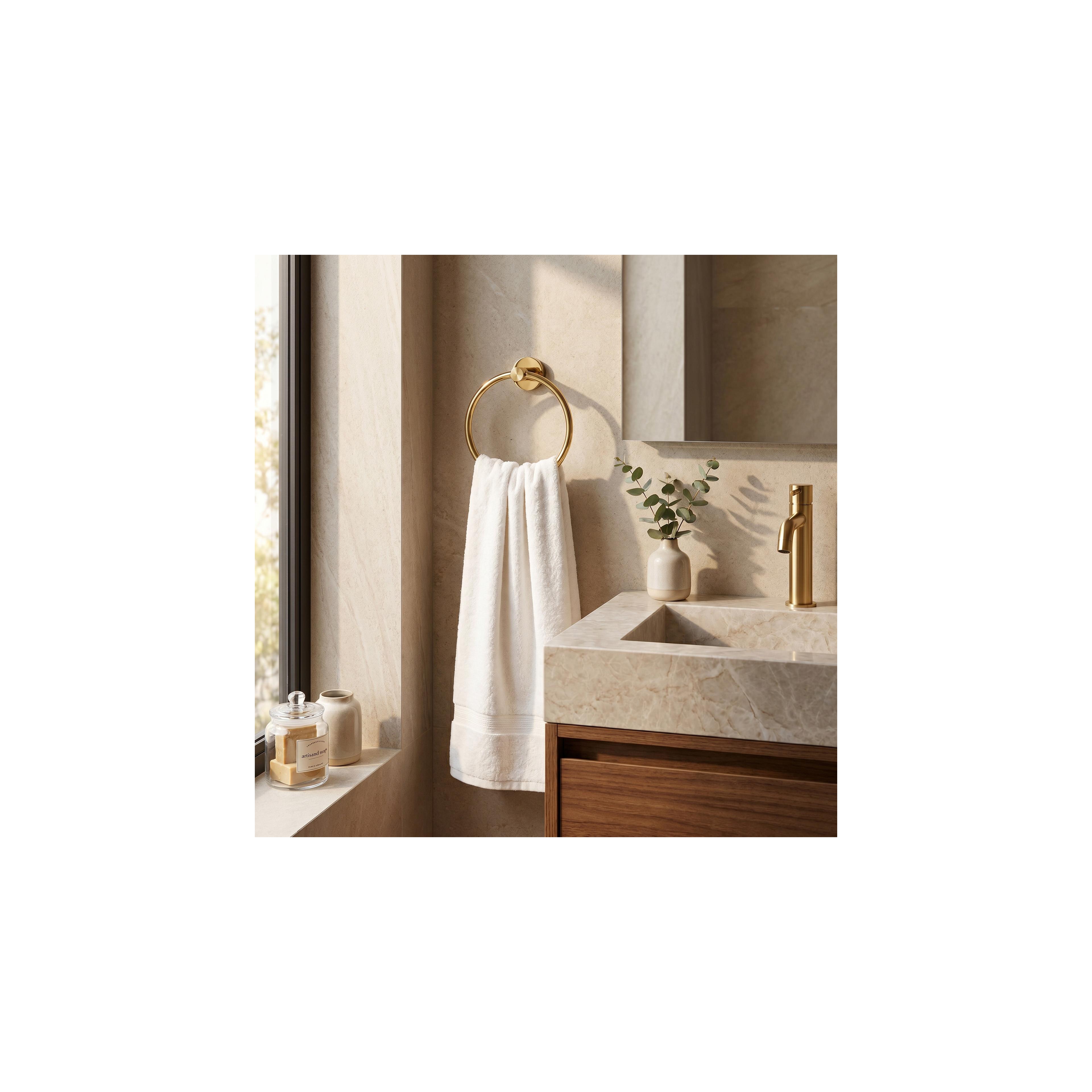 Bathroom hanger Ring 6610 Modern Gold