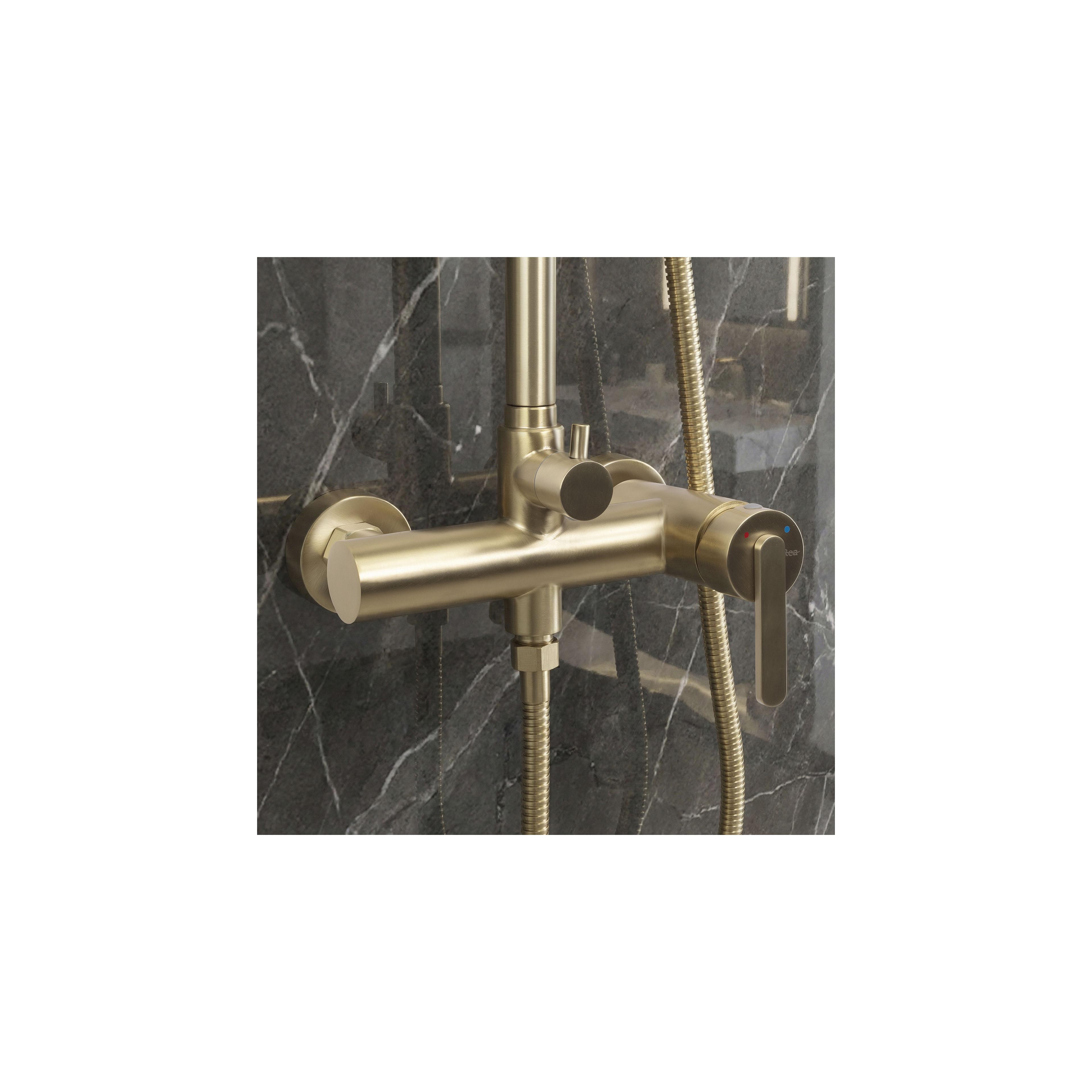 Kit de douche Rea Ontario Brush Gold