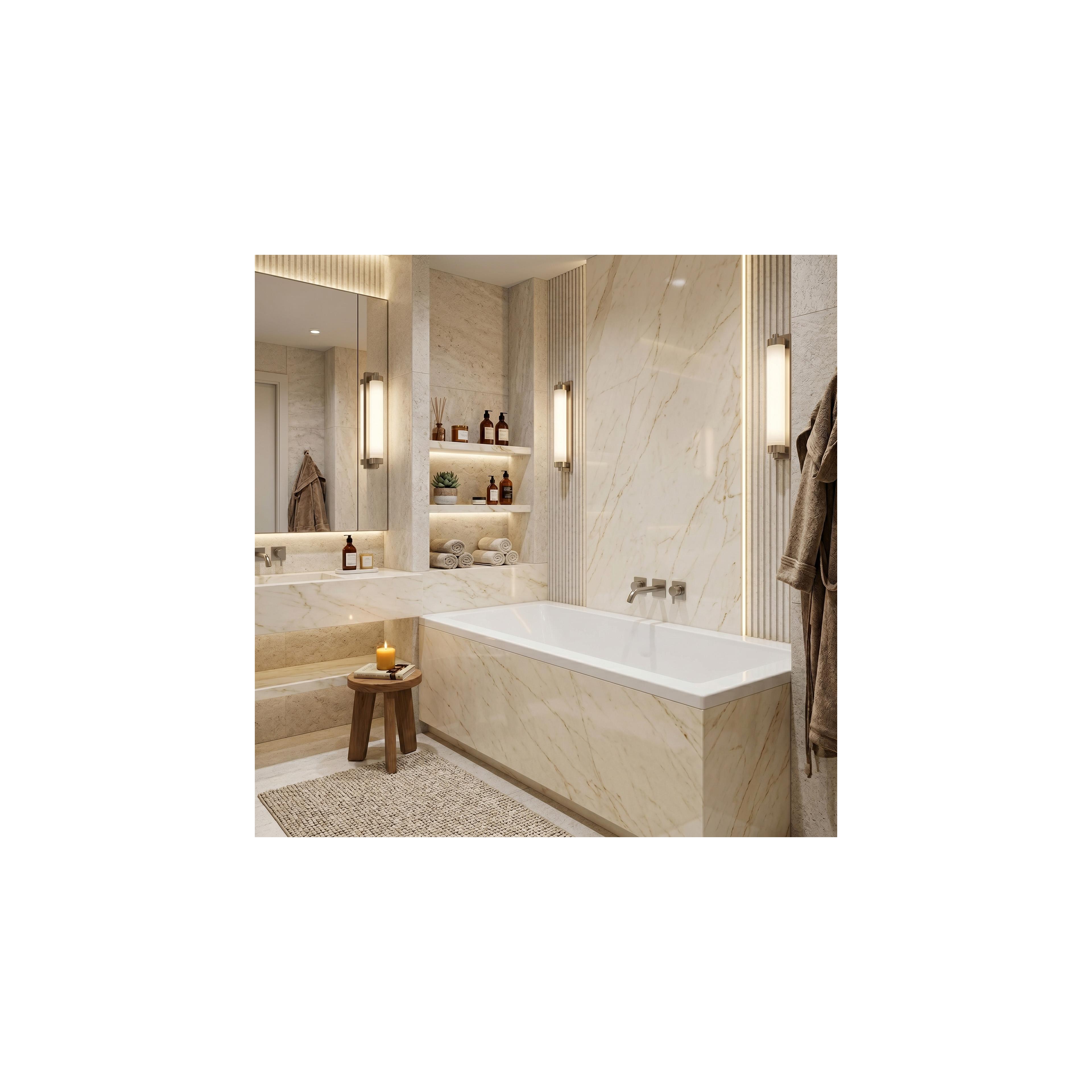 Built-in acrylic bathtub Rea Prima 150
