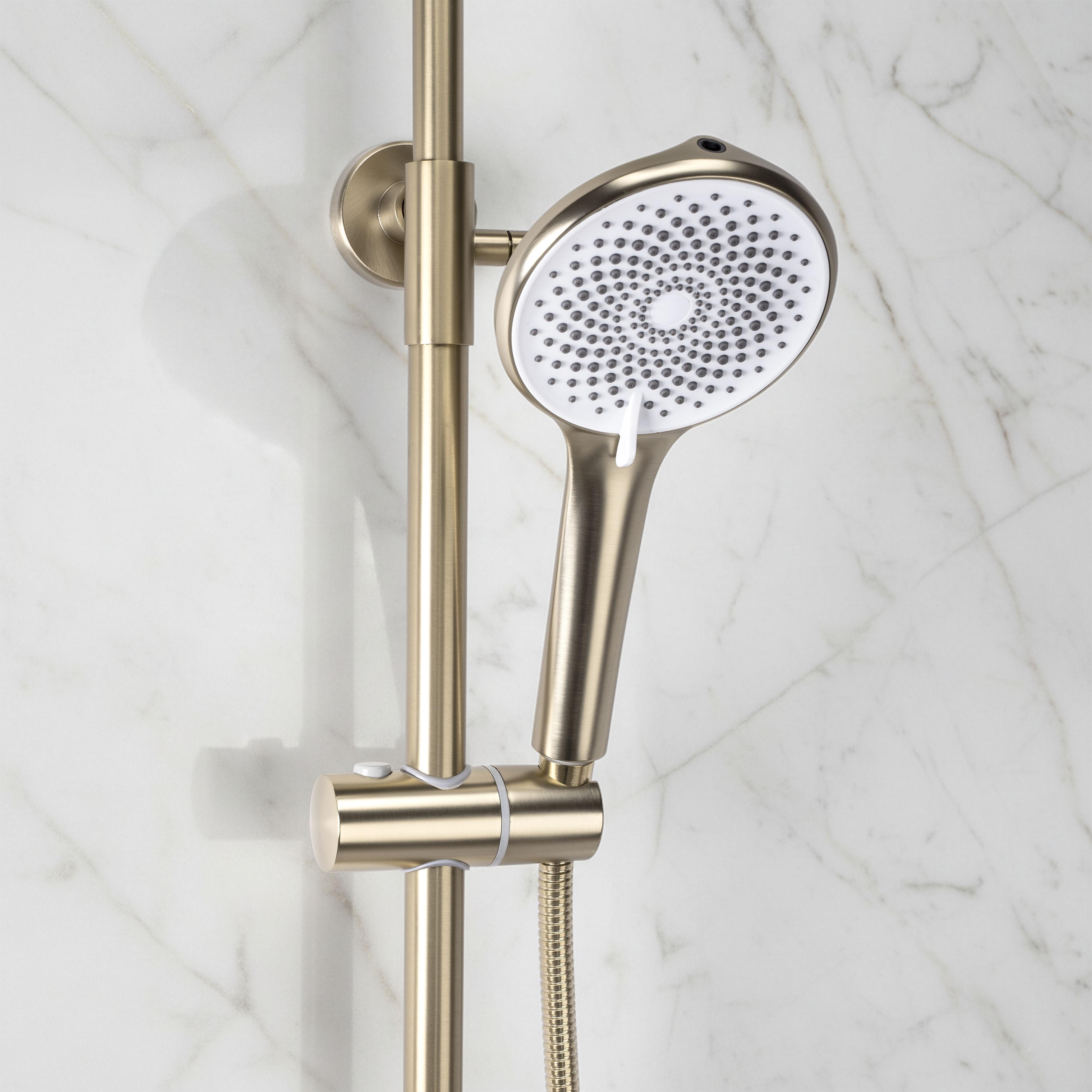 Conjunto de ducha Rea Foss Clif Brush Gold