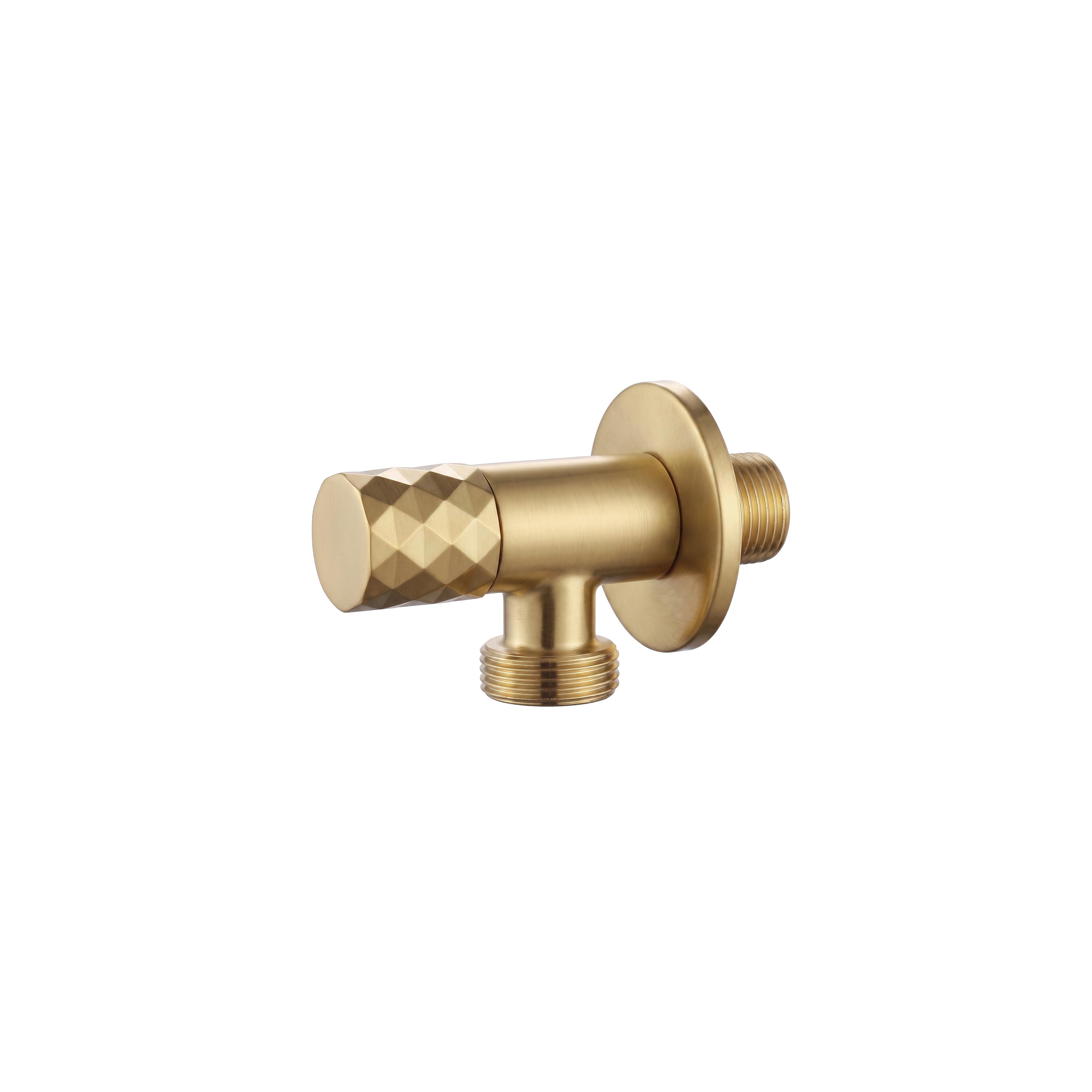 Ugaoni ventil Diamond 03 1/2" x 3/4" Brush Gold