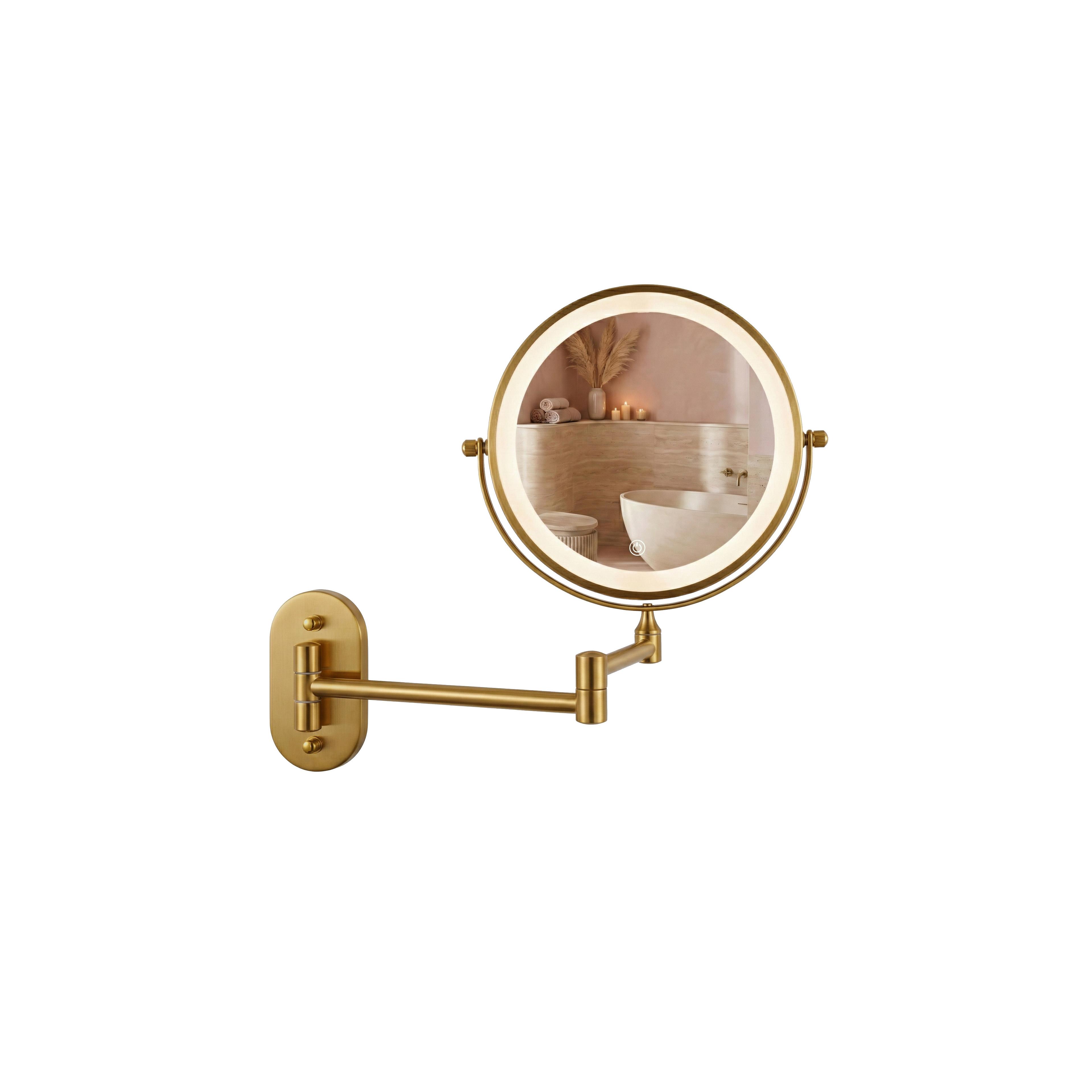 Miroir LED Glow Old Gold