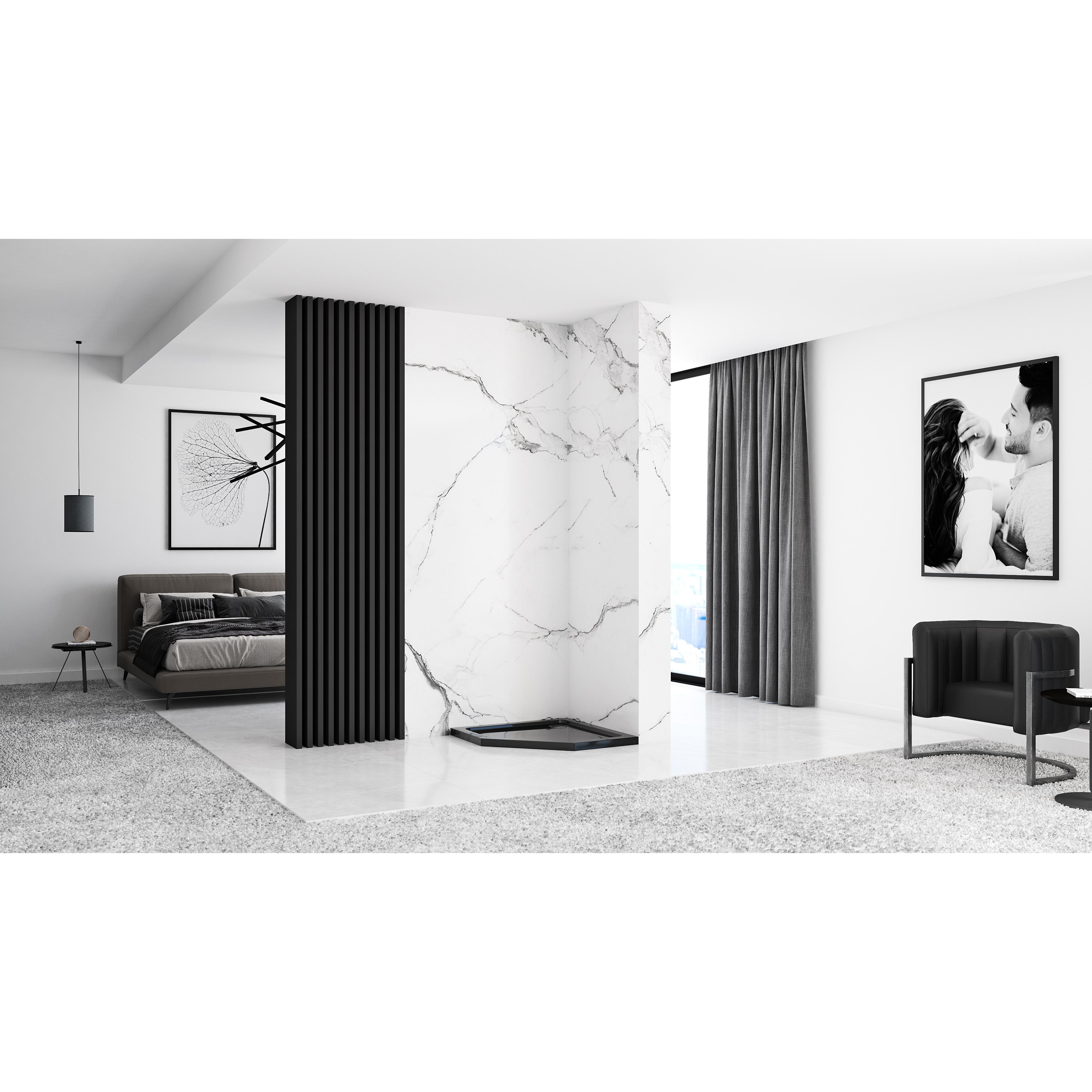 Brodzik prysznicowy Diamond Czarny 90x90