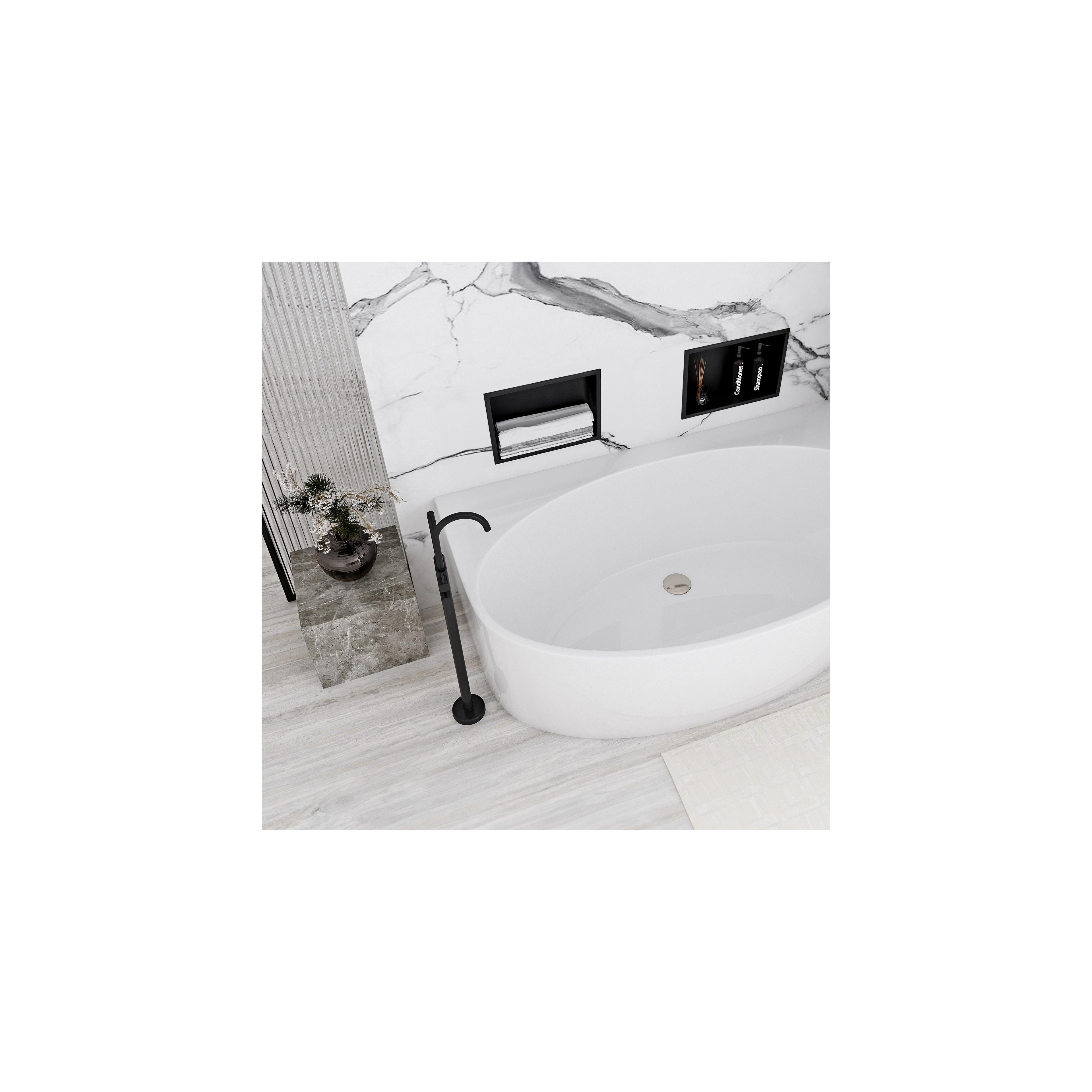 bathroom shelf 30x30 matte black